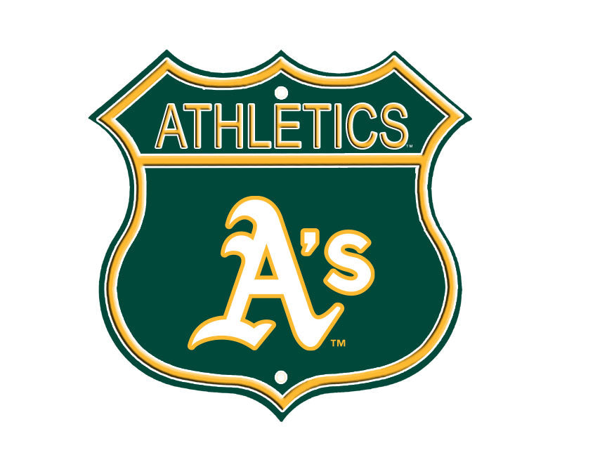 Athletics Embossed Steel Route Sign