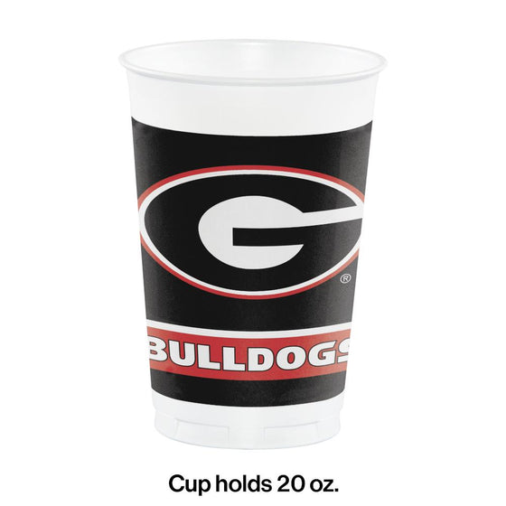Georgia Bulldogs 20 Oz Plastic Cups, 8 ct - 757 Sports Collectibles