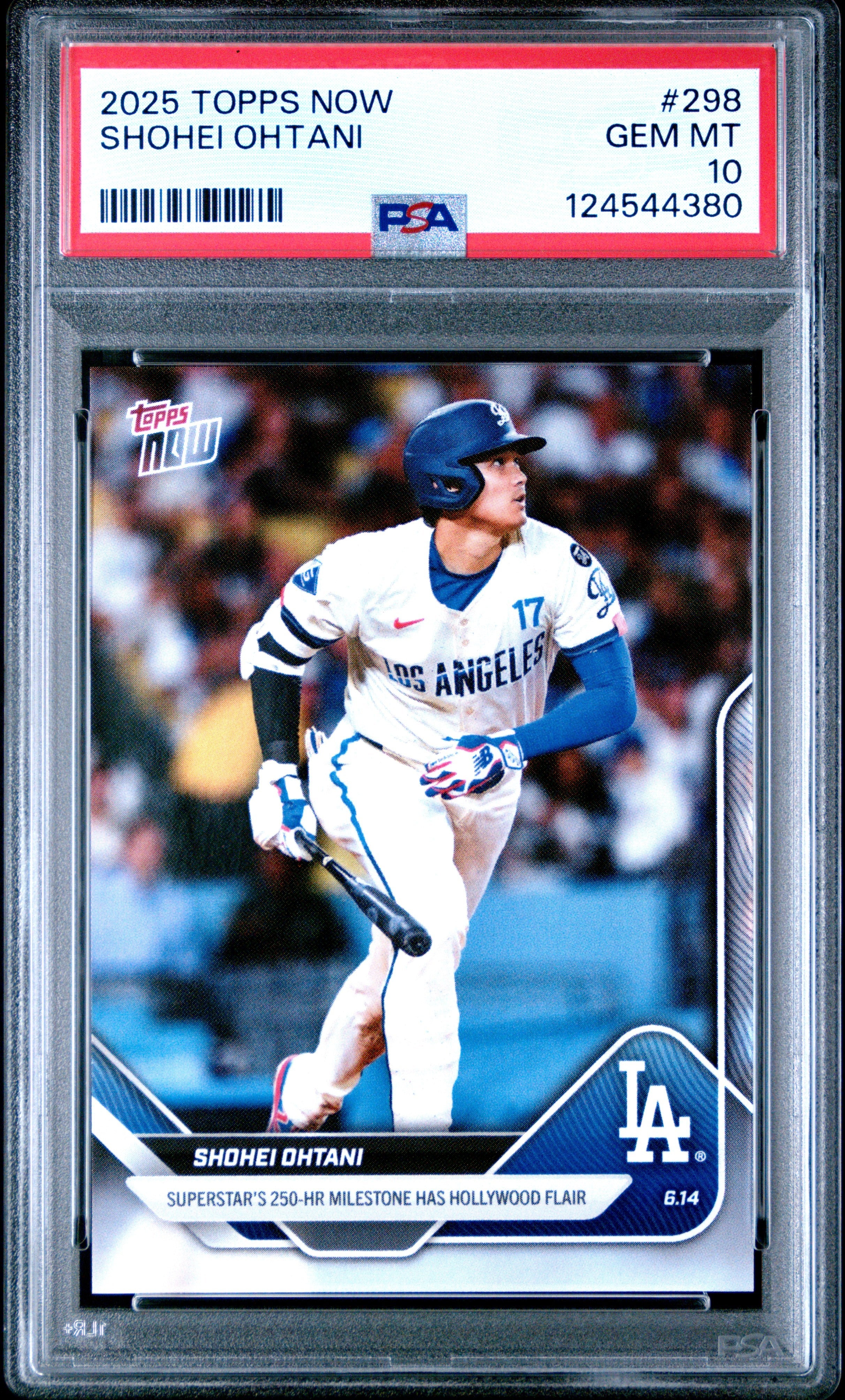Graded 2025 Topps Now Shohei Ohtani #298 Baseball Card PSA 10 Gem Mint
