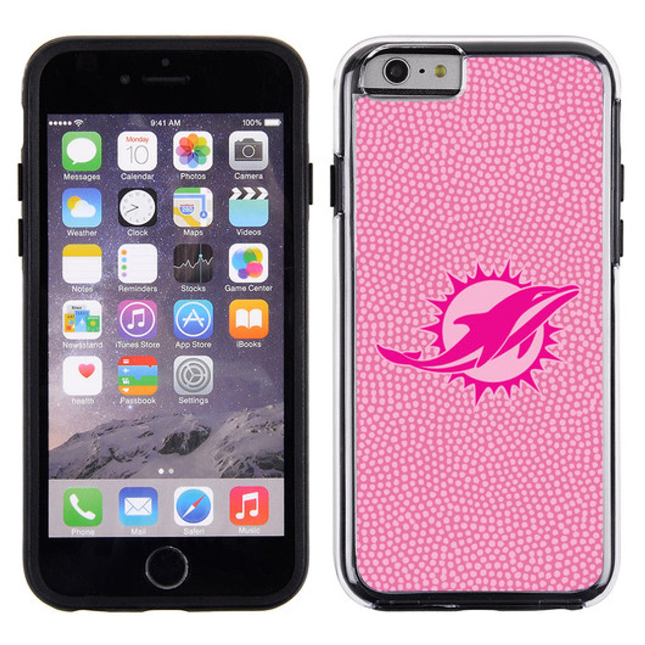 Miami Dolphins Phone Case Pink Football Pebble Grain Feel iPhone 6 Case CO - Sports Collectibles, Sports Memorabilia, Sports Fan Shop, Sports Gifts