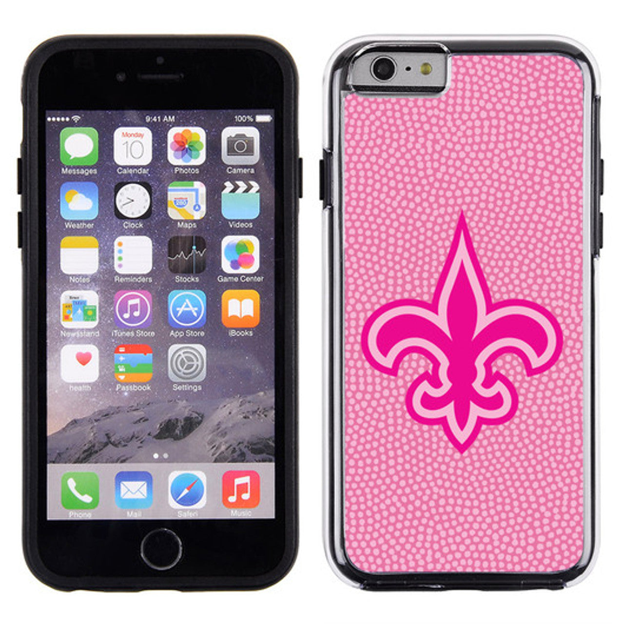 New Orleans Saints Phone Case Pink Football Pebble Grain Feel iPhone 6 CO - Sports Collectibles, Sports Memorabilia, Sports Fan Shop, Sports Gifts