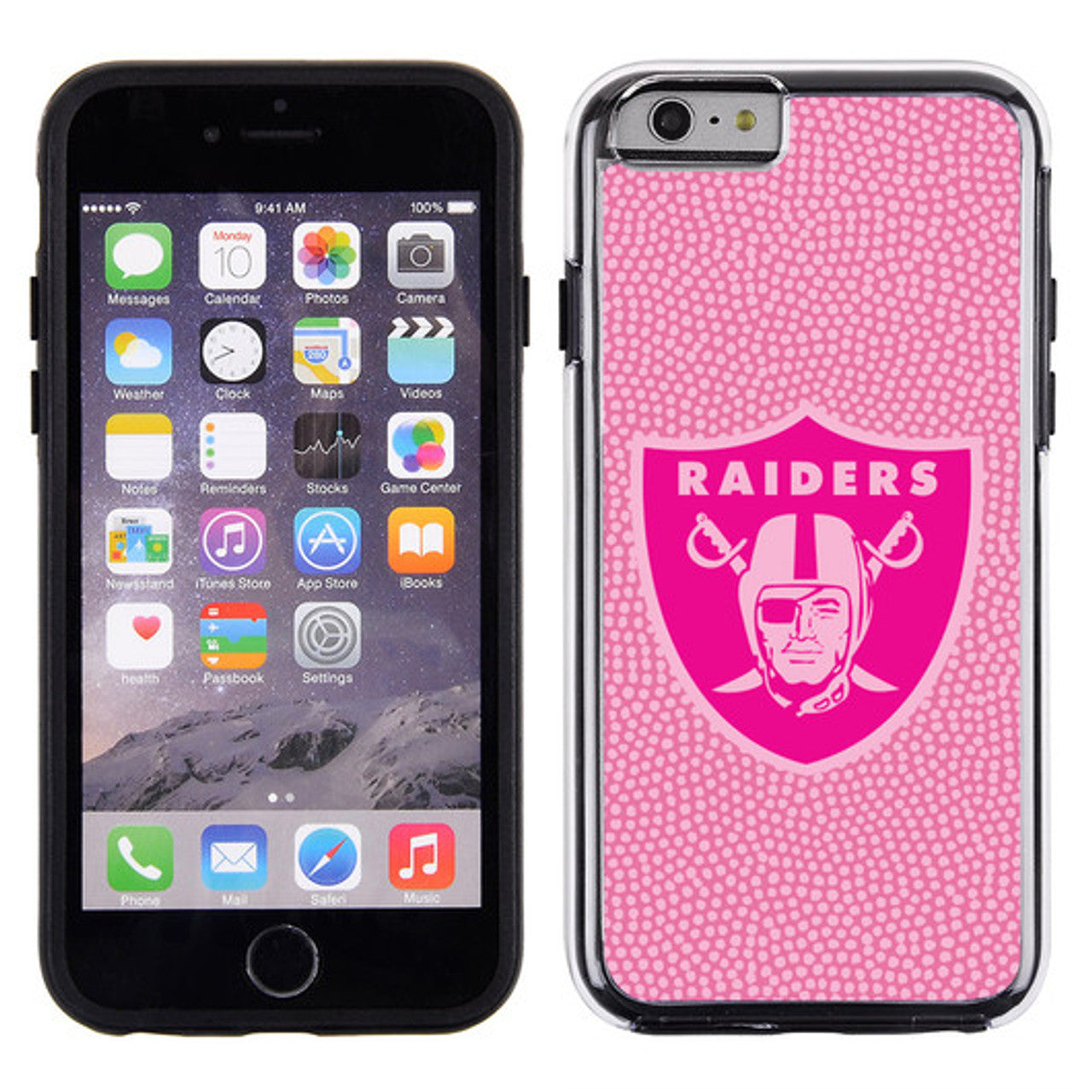 Las Vegas Raiders Phone Case Pink Football Pebble Grain Feel iPhone 6 CO - Sports Collectibles, Sports Memorabilia, Sports Fan Shop, Sports Gifts