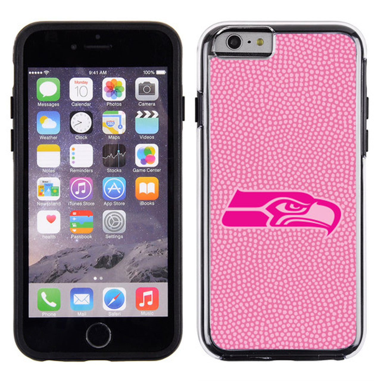 Seattle Seahawks Phone Case Pink Football Pebble Grain Feel iPhone 6 CO - Sports Collectibles, Sports Memorabilia, Sports Fan Shop, Sports Gifts