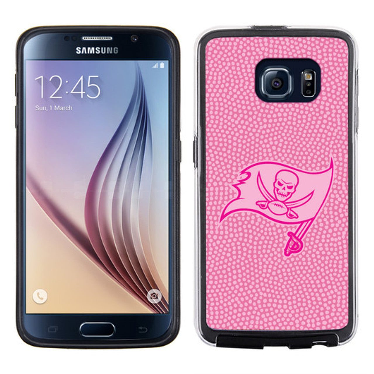 Tampa Bay Buccaneers Phone Case Pink Football Pebble Grain Feel Samsung Galaxy S6 CO - Sports Collectibles, Sports Memorabilia, Sports Fan Shop, Sports Gifts
