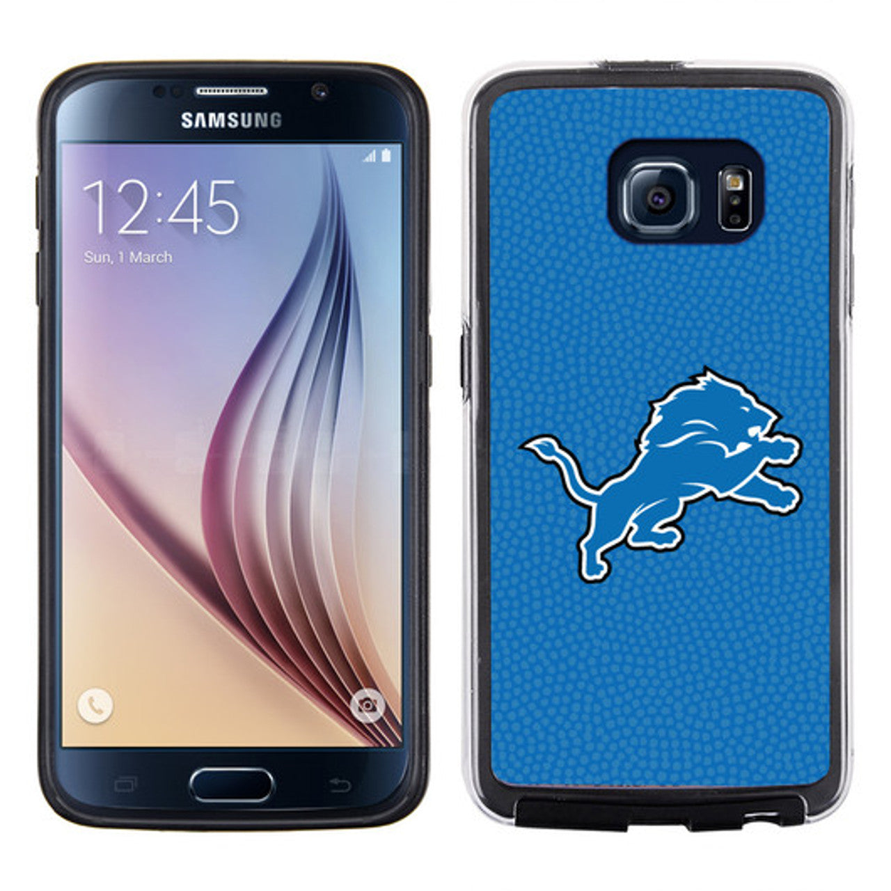 Detroit Lions Phone Case Team Color Football Pebble Grain Feel Samsung Galaxy S6 CO - Sports Collectibles, Sports Memorabilia, Sports Fan Shop, Sports Gifts