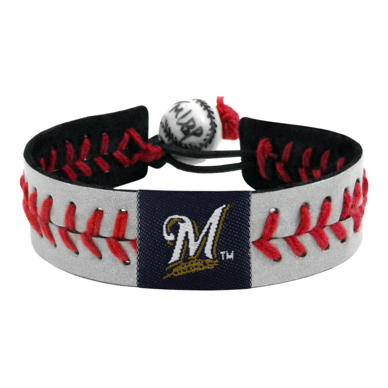 Milwaukee Brewers Bracelet Reflective Baseball CO - Sports Collectibles, Sports Memorabilia, Sports Fan Shop, Sports Gifts