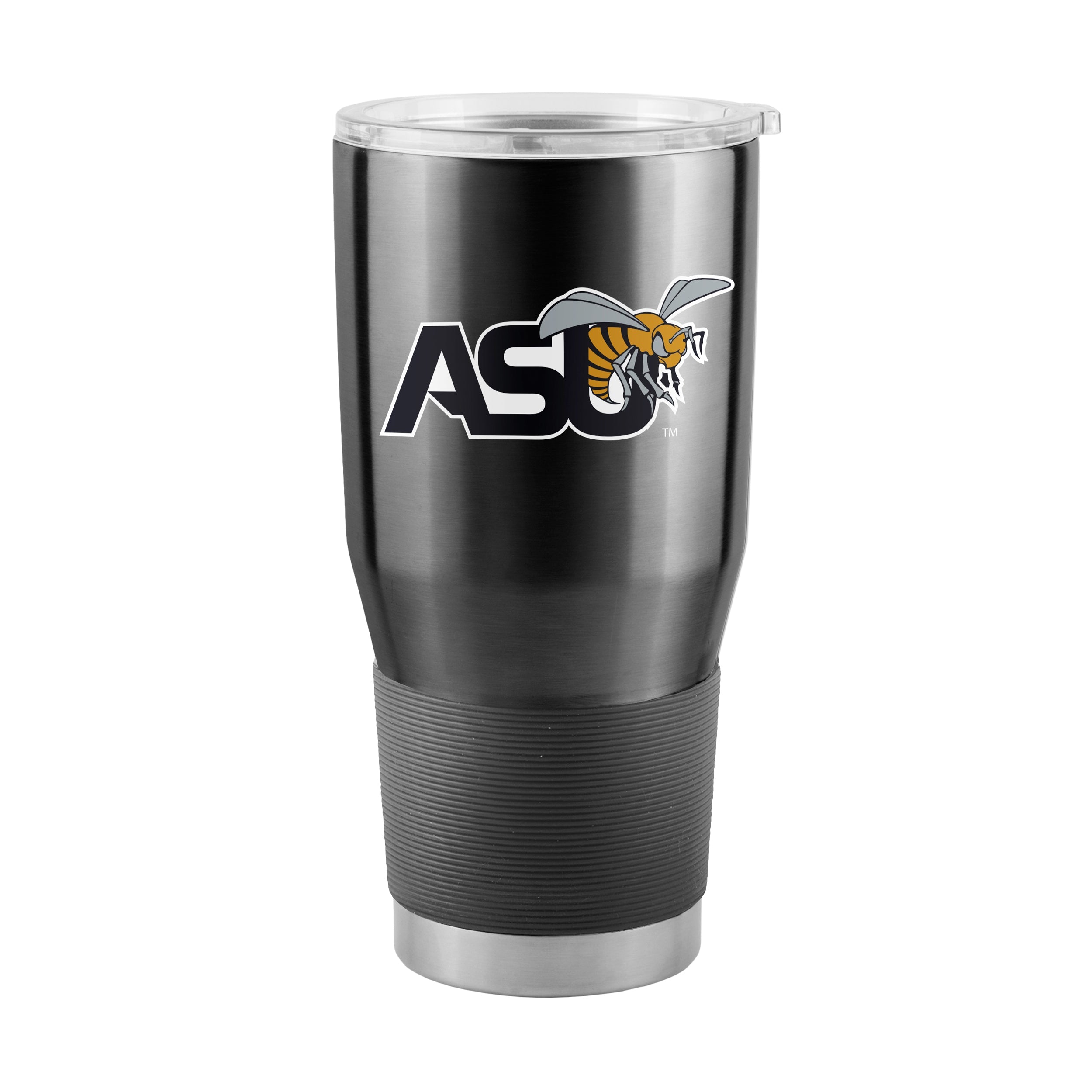 The Alabama State Gameday 30oz Stainless Tumbler combines style and functionality with double-wall insulation to keep drinks cold. Its ergonomic design and slider lid enhance convenience, while the bold logo showcases team spirit. Hand wash only.