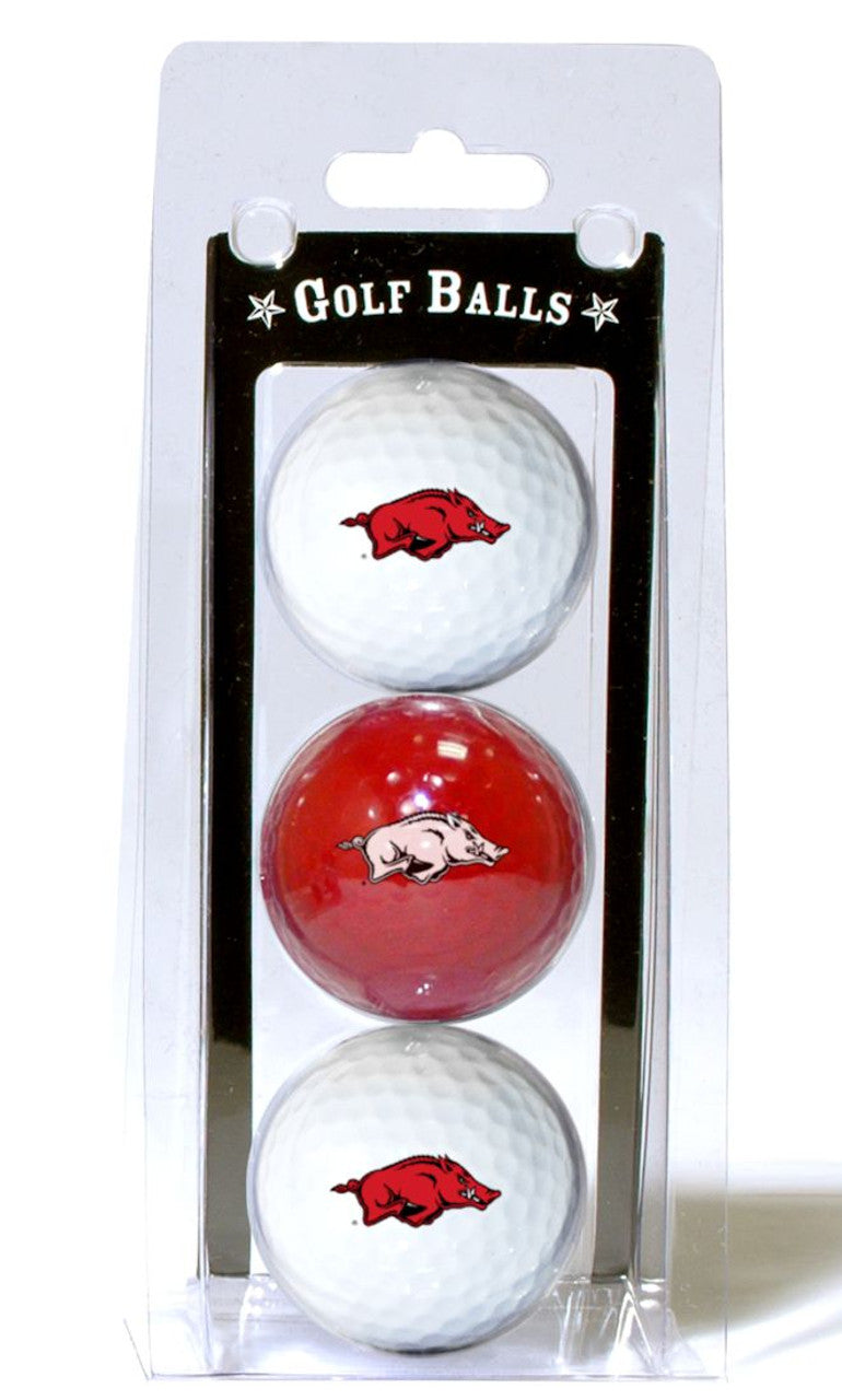 Arkansas Razorbacks 3 Pack of Golf Balls - Special Order - Sports Collectibles, Sports Memorabilia, Sports Fan Shop, Sports Gifts