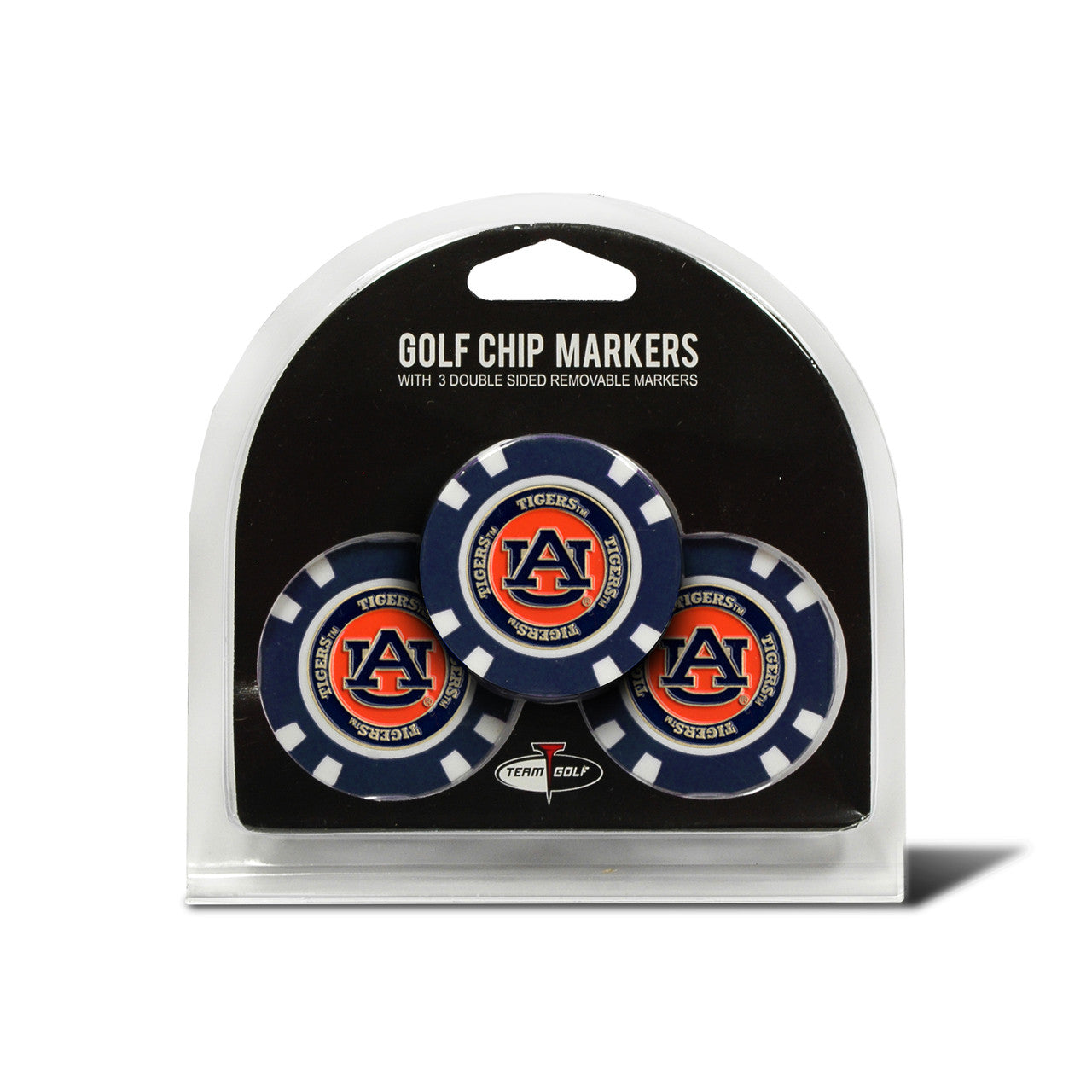 Auburn Tigers Golf Chip with Marker 3 Pack - Sports Collectibles, Sports Memorabilia, Sports Fan Shop, Sports Gifts