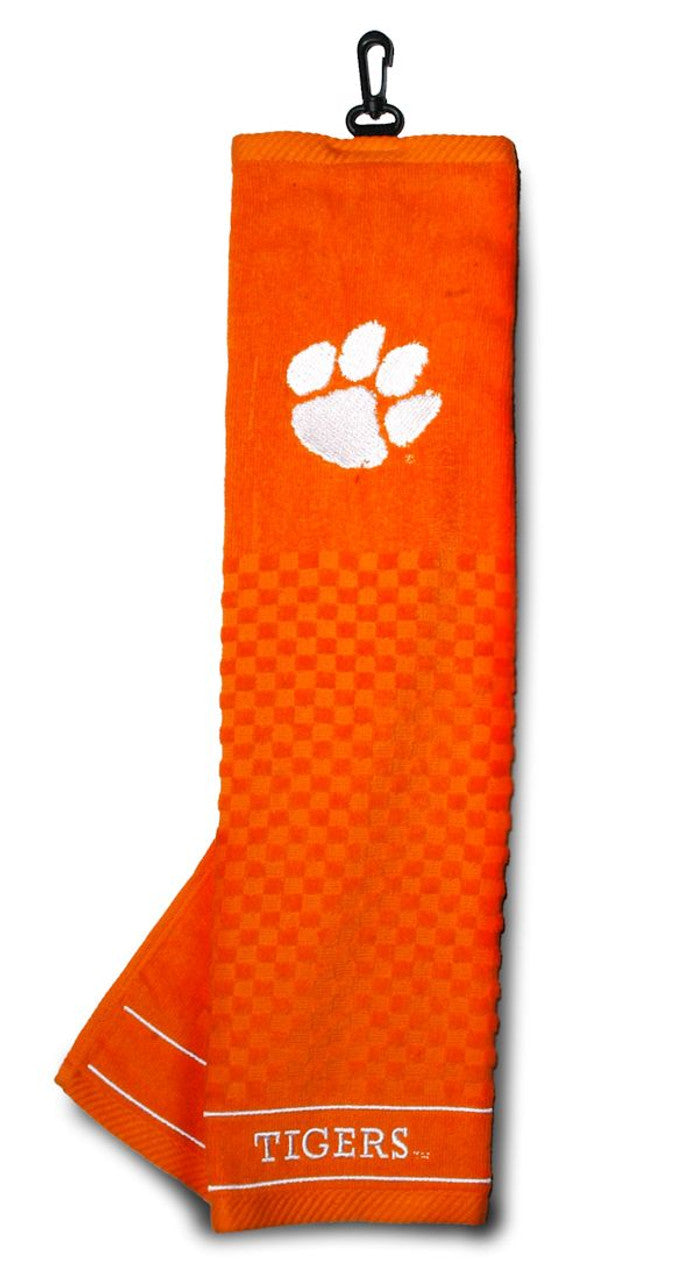 Clemson Tigers Golf Towel 16x22 Embroidered - Sports Collectibles, Sports Memorabilia, Sports Fan Shop, Sports Gifts
