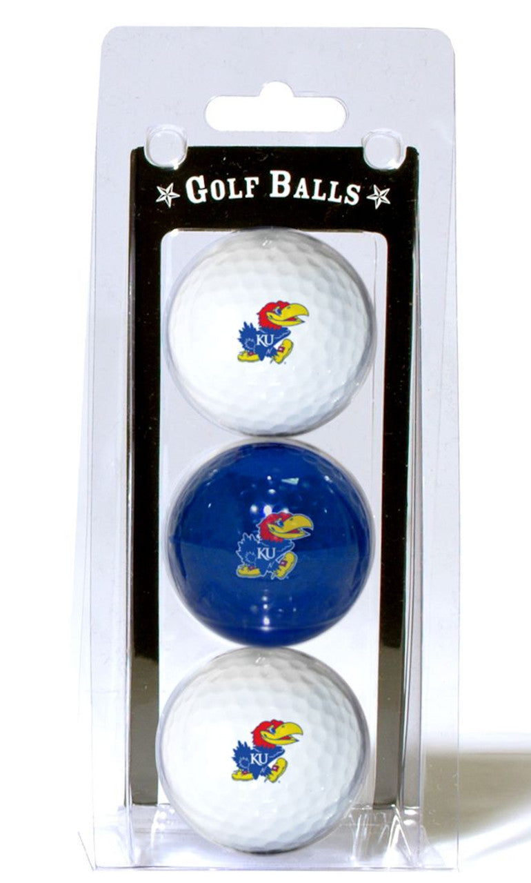 Kansas Jayhawks 3 Pack of Golf Balls - Special Order - Sports Collectibles, Sports Memorabilia, Sports Fan Shop, Sports Gifts