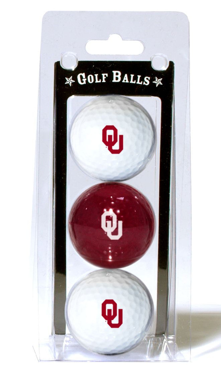 Oklahoma Sooners 3 Pack of Golf Balls - Special Order - Sports Collectibles, Sports Memorabilia, Sports Fan Shop, Sports Gifts