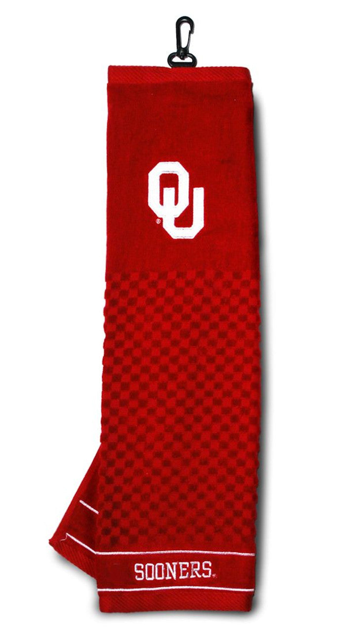 Oklahoma Sooners 16"x22" Embroidered Golf Towel - Sports Collectibles, Sports Memorabilia, Sports Fan Shop, Sports Gifts