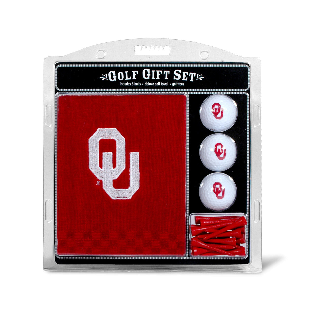 Oklahoma Sooners Golf Gift Set with Embroidered Towel - Sports Collectibles, Sports Memorabilia, Sports Fan Shop, Sports Gifts