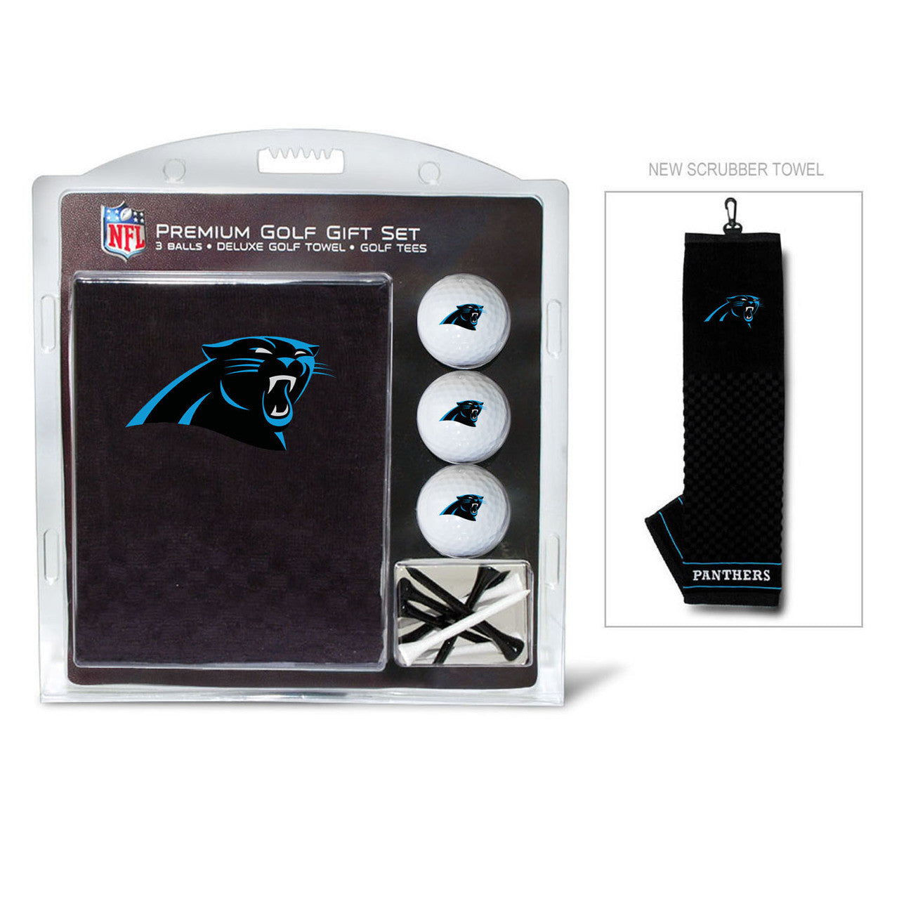 Carolina Panthers Golf Gift Set with Embroidered Towel - Sports Collectibles, Sports Memorabilia, Sports Fan Shop, Sports Gifts