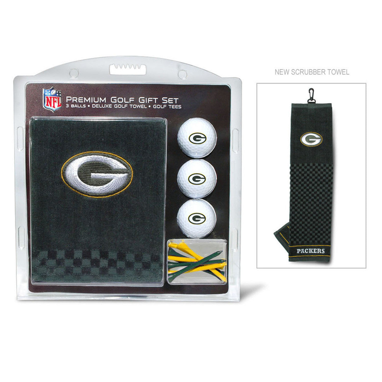 Green Bay Packers Golf Gift Set with Embroidered Towel - Sports Collectibles, Sports Memorabilia, Sports Fan Shop, Sports Gifts