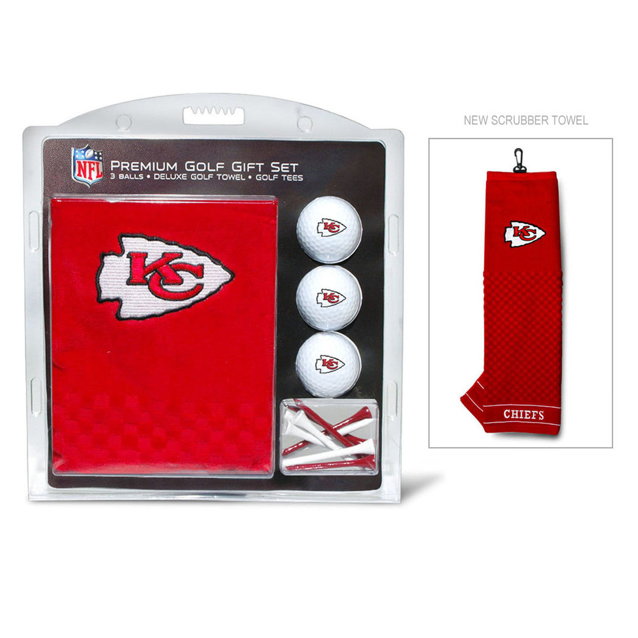 Kansas City Chiefs Golf Gift Set with Embroidered Towel - Sports Collectibles, Sports Memorabilia, Sports Fan Shop, Sports Gifts