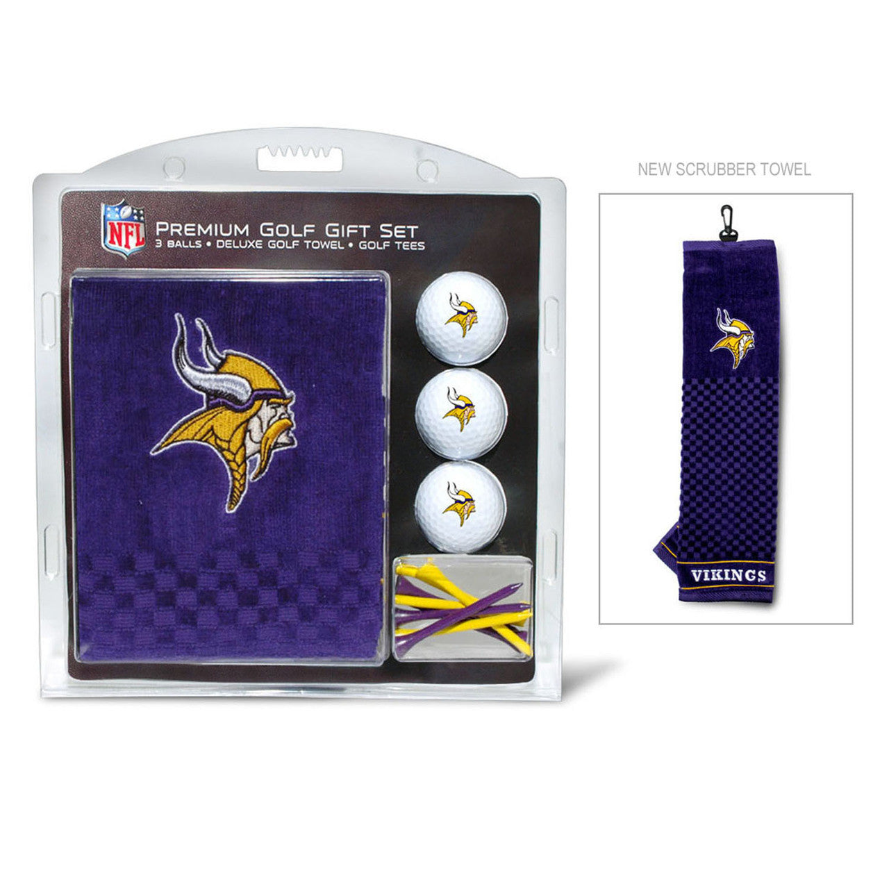 Minnesota Vikings Golf Gift Set with Embroidered Towel - Sports Collectibles, Sports Memorabilia, Sports Fan Shop, Sports Gifts