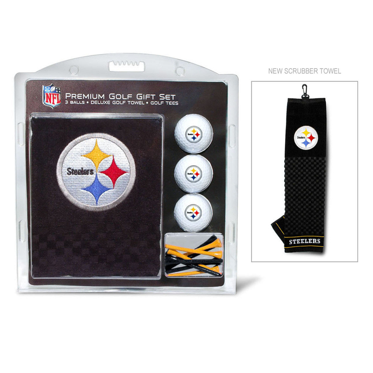 Pittsburgh Steelers Golf Gift Set with Embroidered Towel - Sports Collectibles, Sports Memorabilia, Sports Fan Shop, Sports Gifts