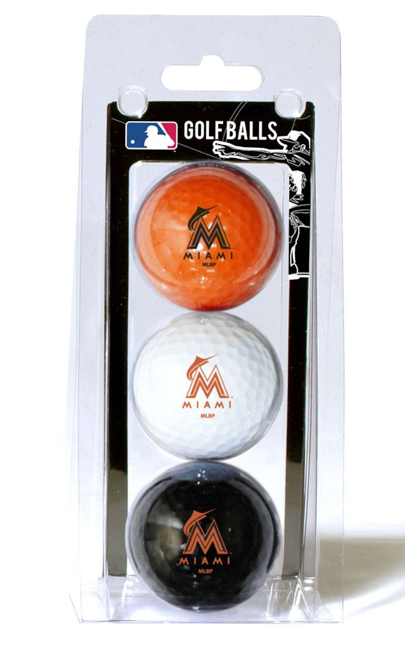Miami Marlins 3 Pack of Golf Balls - Special Order - Sports Collectibles, Sports Memorabilia, Sports Fan Shop, Sports Gifts