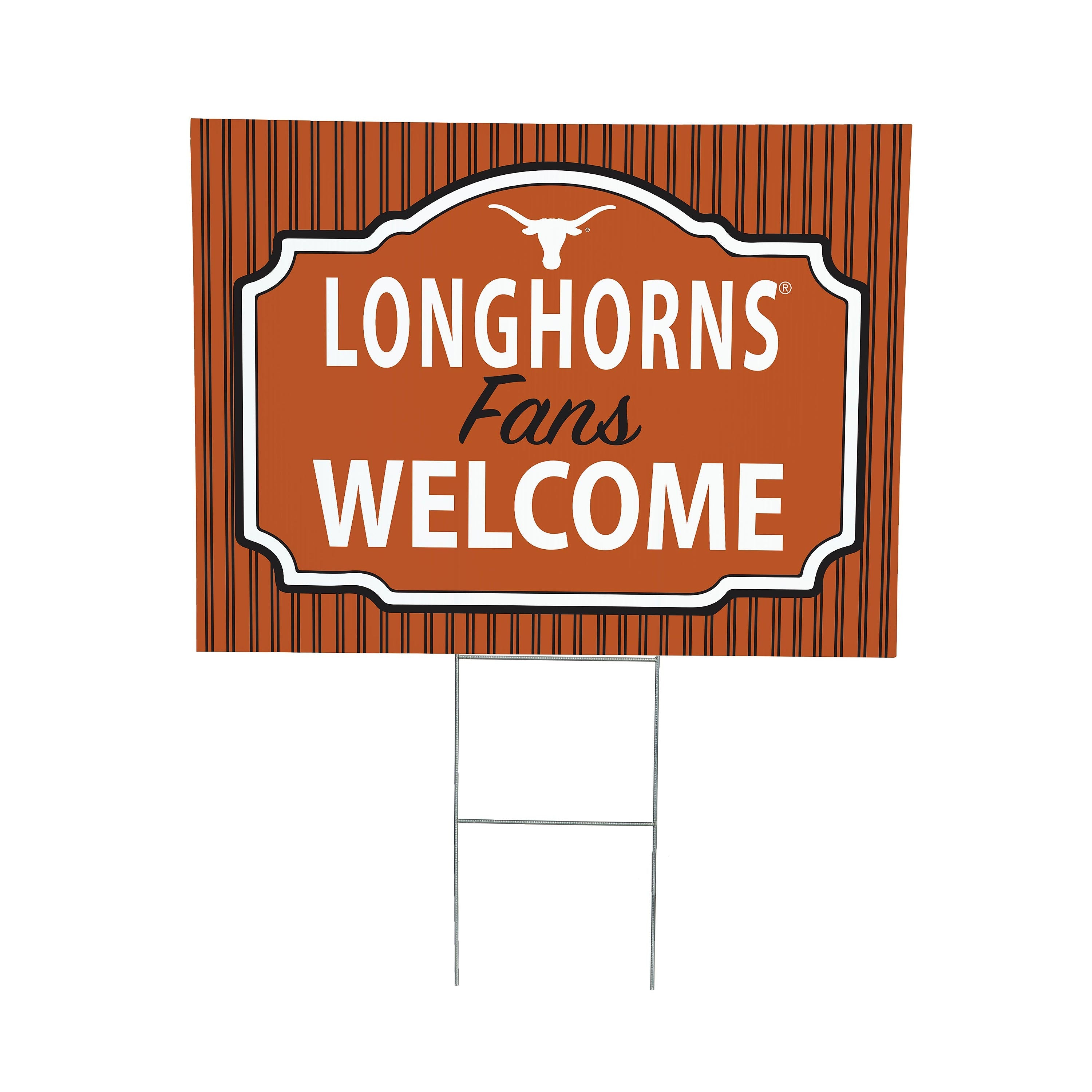 University of Texas Coroplast Yard Sign, "Fans Welcome" - Sports Collectibles, Sports Memorabilia, Sports Fan Shop, Sports Gifts