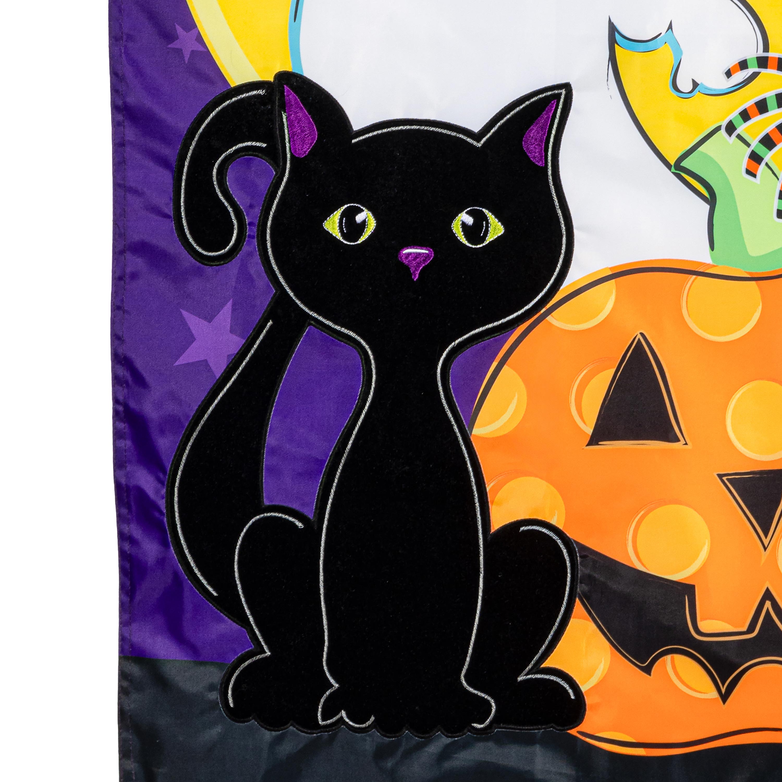 Halloween Friends Applique House Flag - Sports Gifts, Sports Memorabilia, Sports Collectibles, Fan Shop