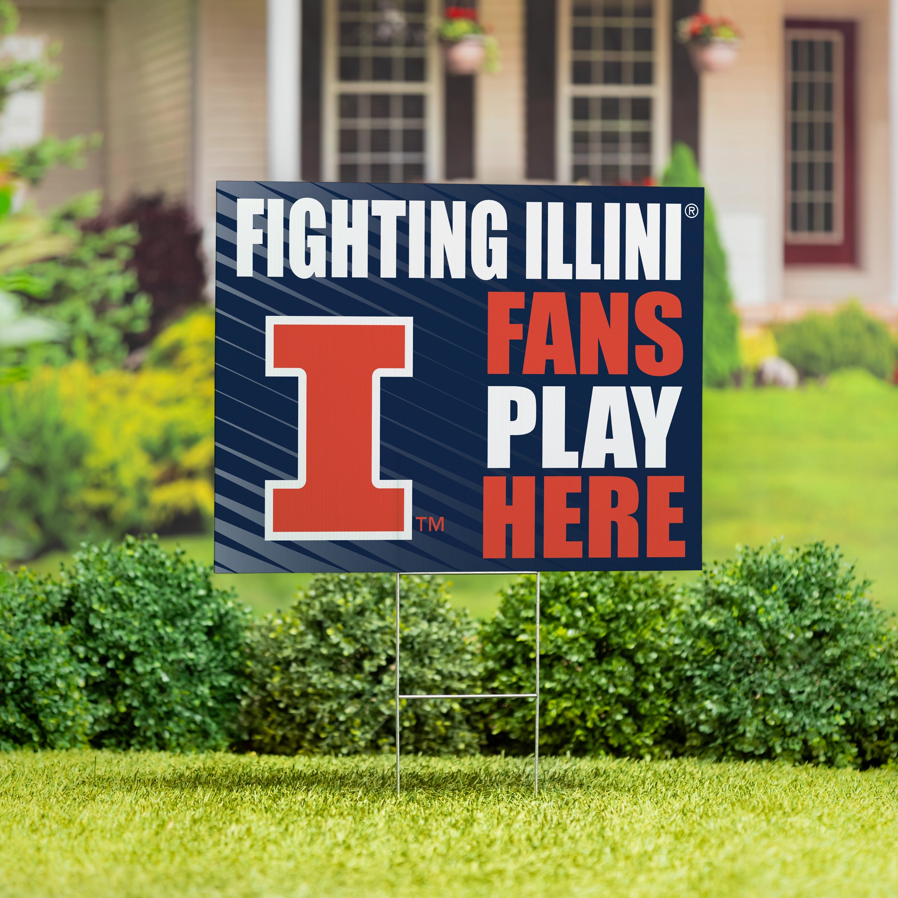 University of Illinois Coroplast Yard Sign "Fans Play Here" - Sports Collectibles, Sports Memorabilia, Sports Fan Shop, Sports Gifts