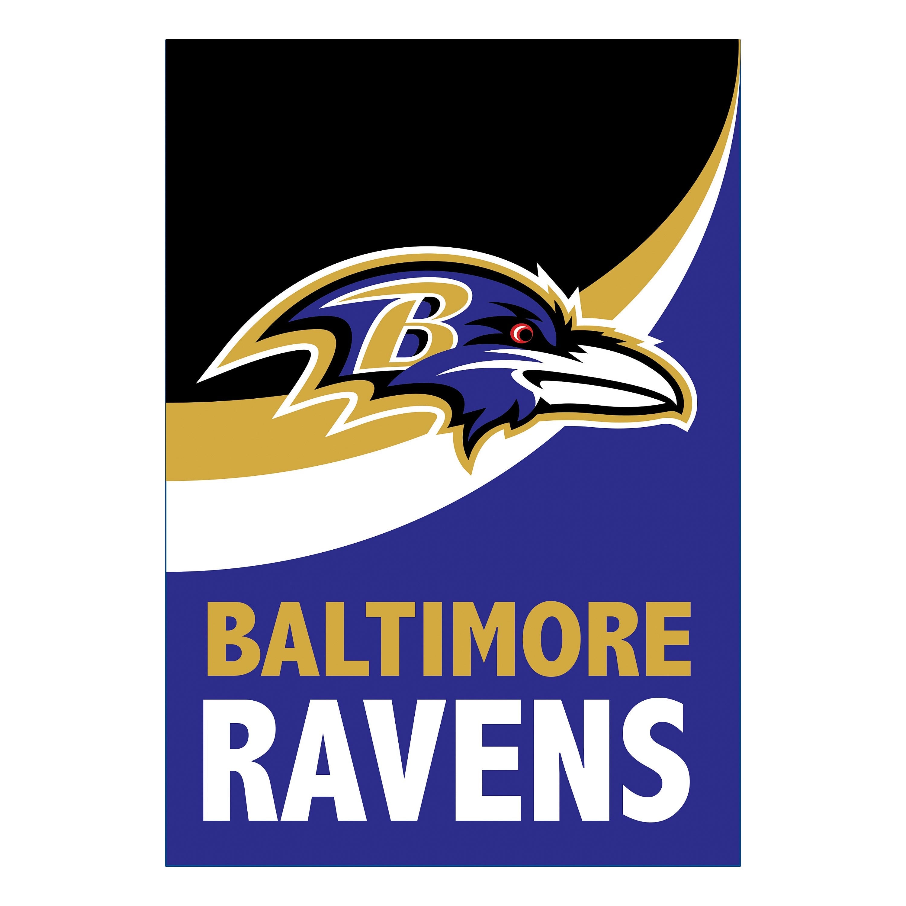 Baltimore Ravens Burlap Flag House Size - Sports Collectibles, Sports Memorabilia, Sports Fan Shop, Sports Gifts