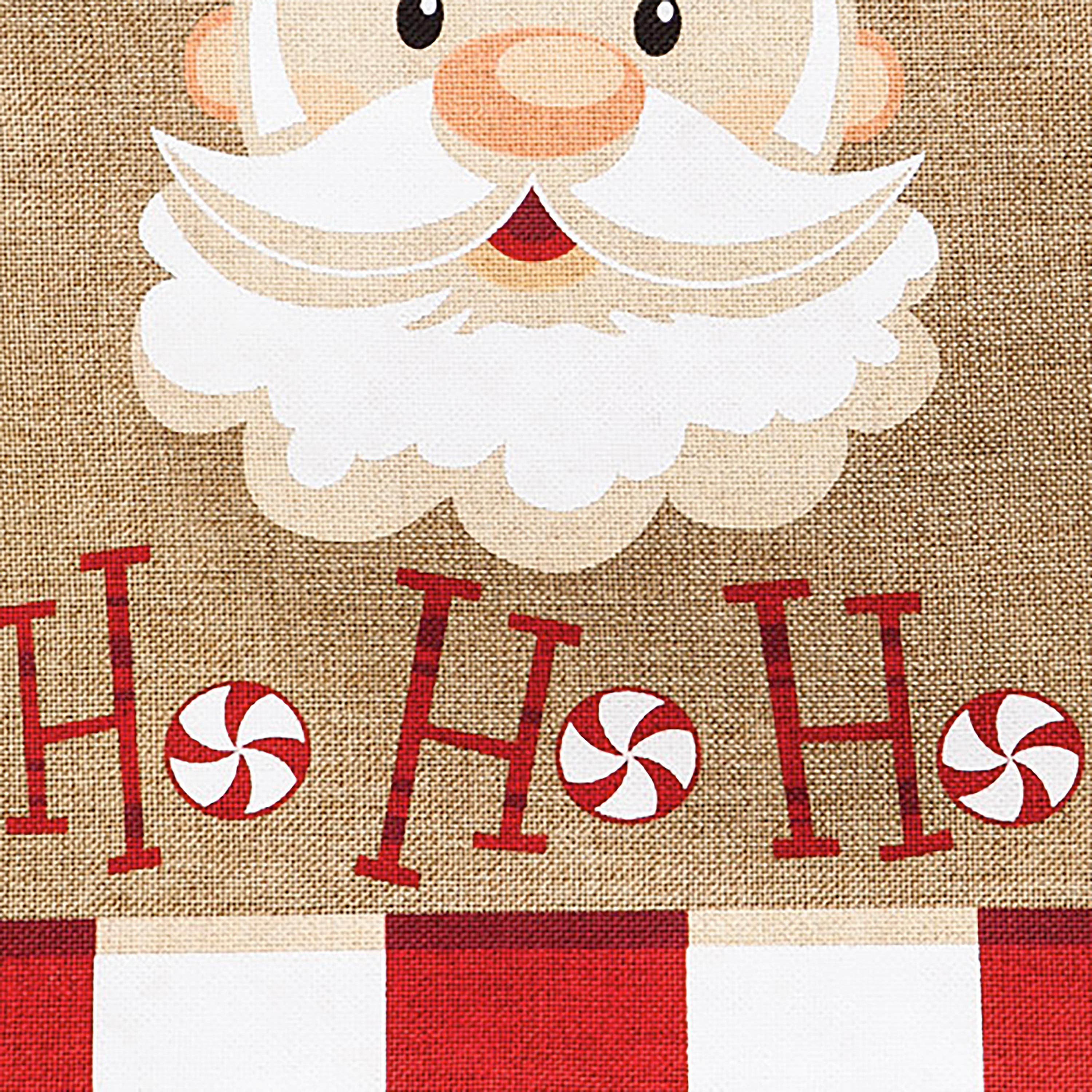 Santa Ho Ho Ho Garden Burlap Flag and Sassafras Mat Set (14B8723ECM+431138) - Sports Gifts, Sports Memorabilia, Sports Collectibles, Fan Shop