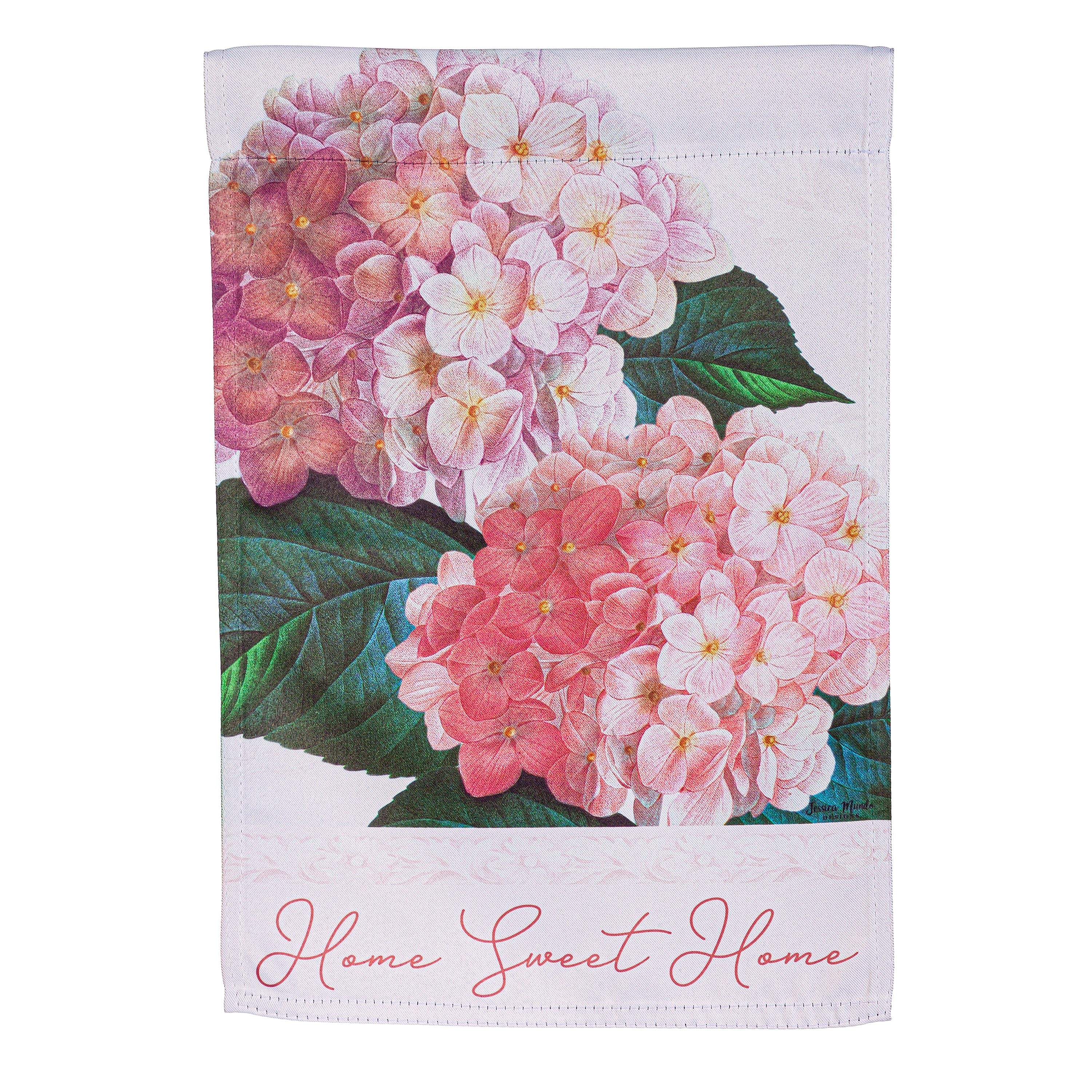 Pink Hydrangea Suede Garden Flag - Sports Collectibles, Sports Memorabilia, Sports Fan Shop, Sports Gifts