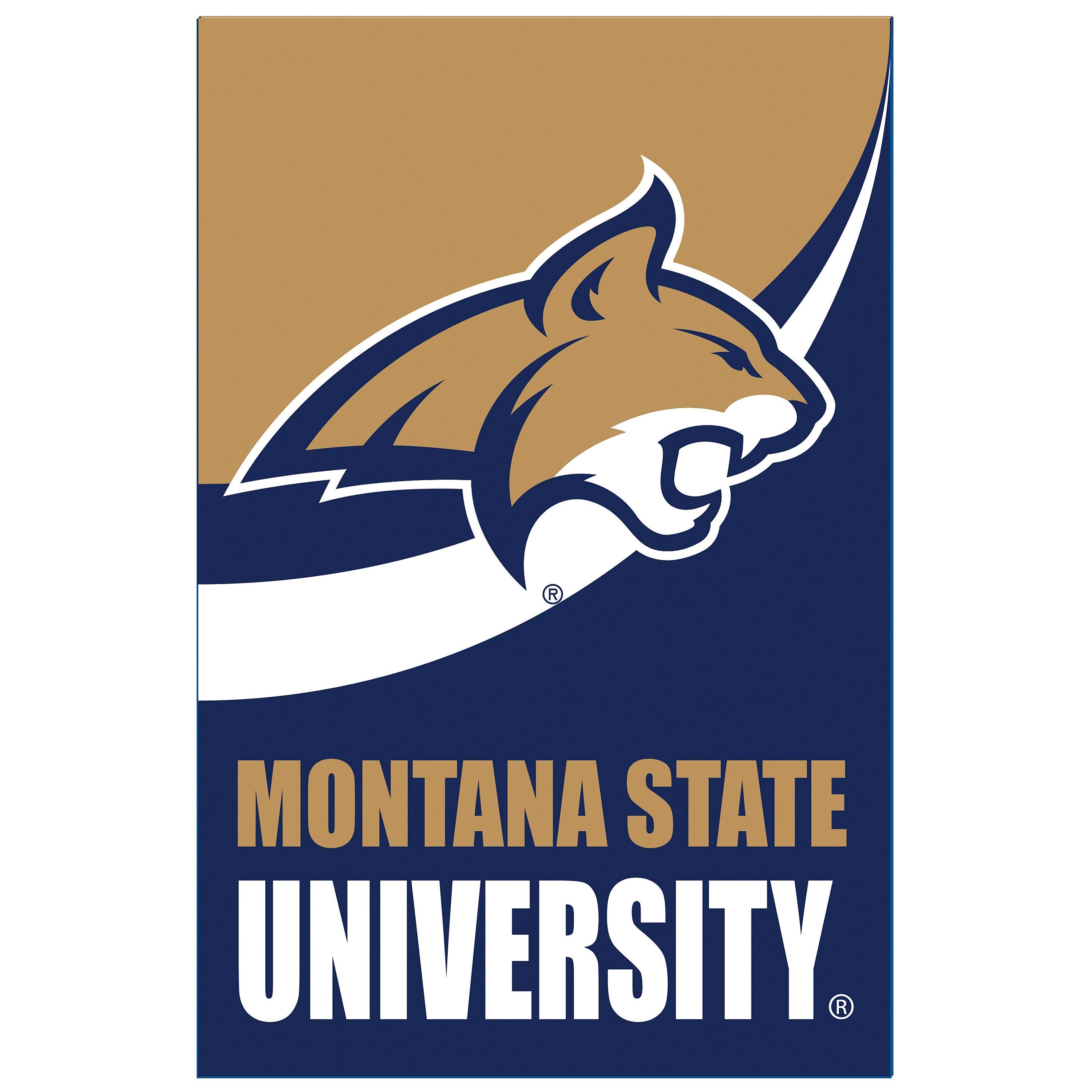 Montana State University Burlap Flag GDN Size - Sports Collectibles, Sports Memorabilia, Sports Fan Shop, Sports Gifts