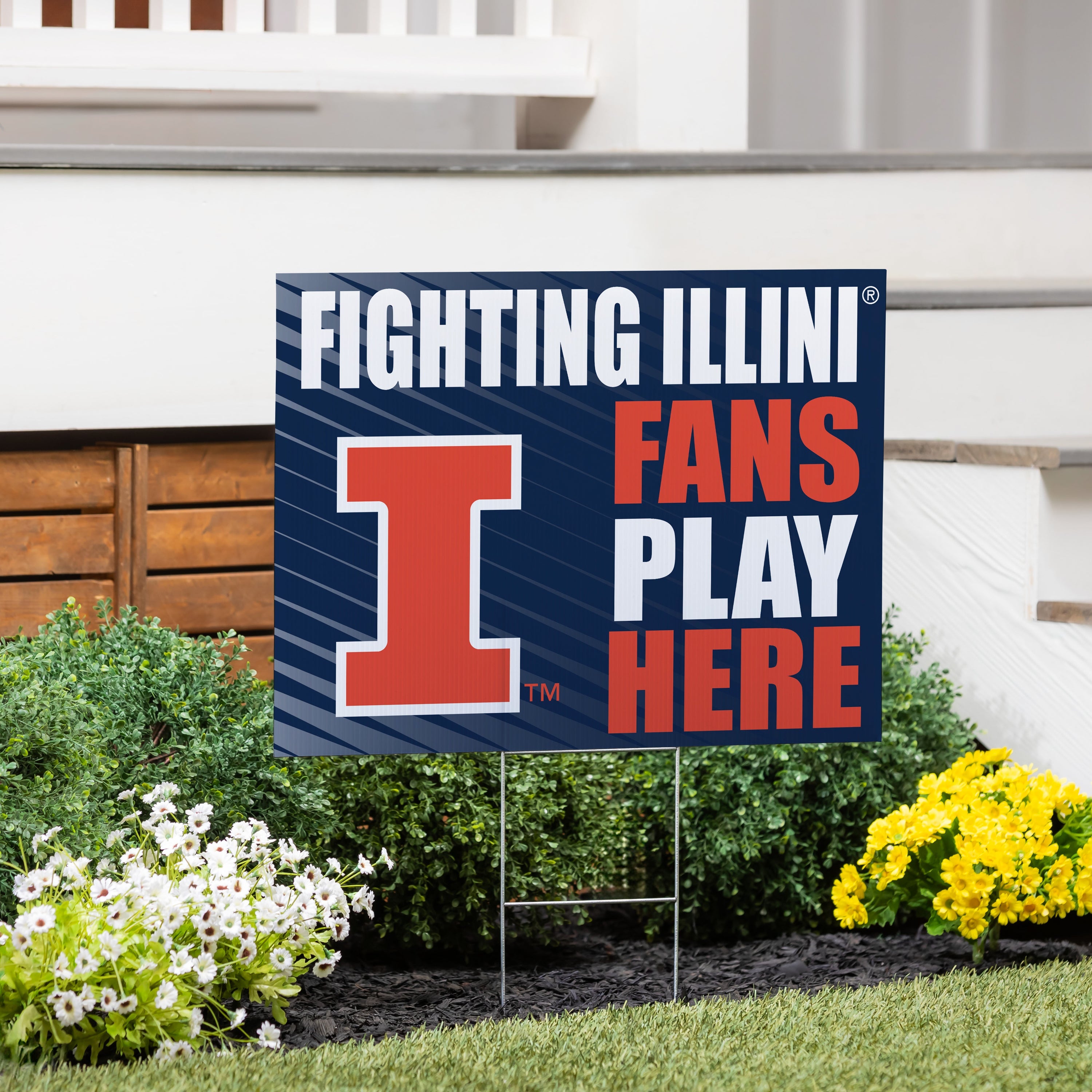 University of Illinois Coroplast Yard Sign "Fans Play Here" - Sports Collectibles, Sports Memorabilia, Sports Fan Shop, Sports Gifts