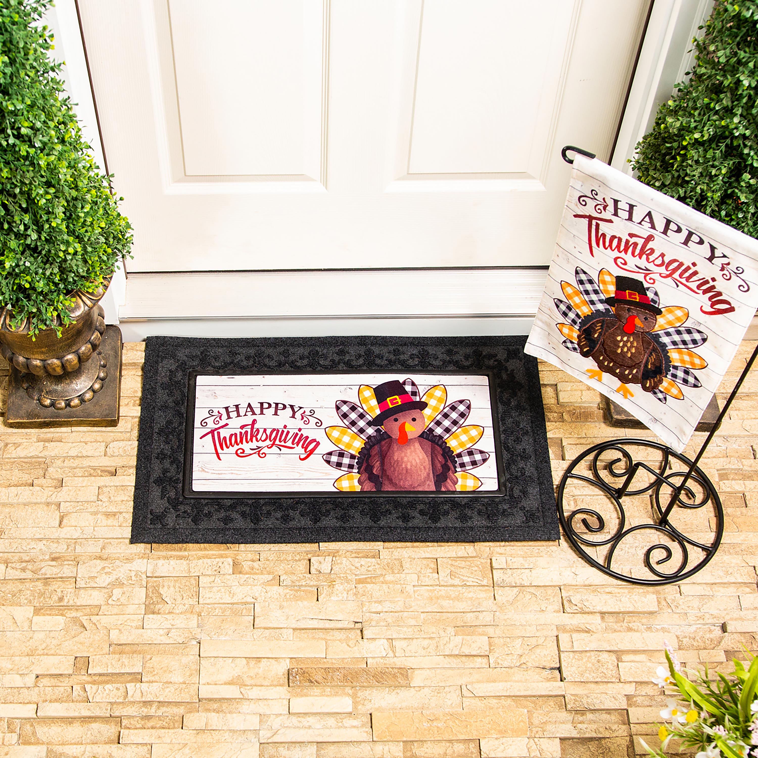 Pilgrim Turkey Garden Burlap Flag - Sports Collectibles, Sports Memorabilia, Sports Fan Shop, Sports Gifts