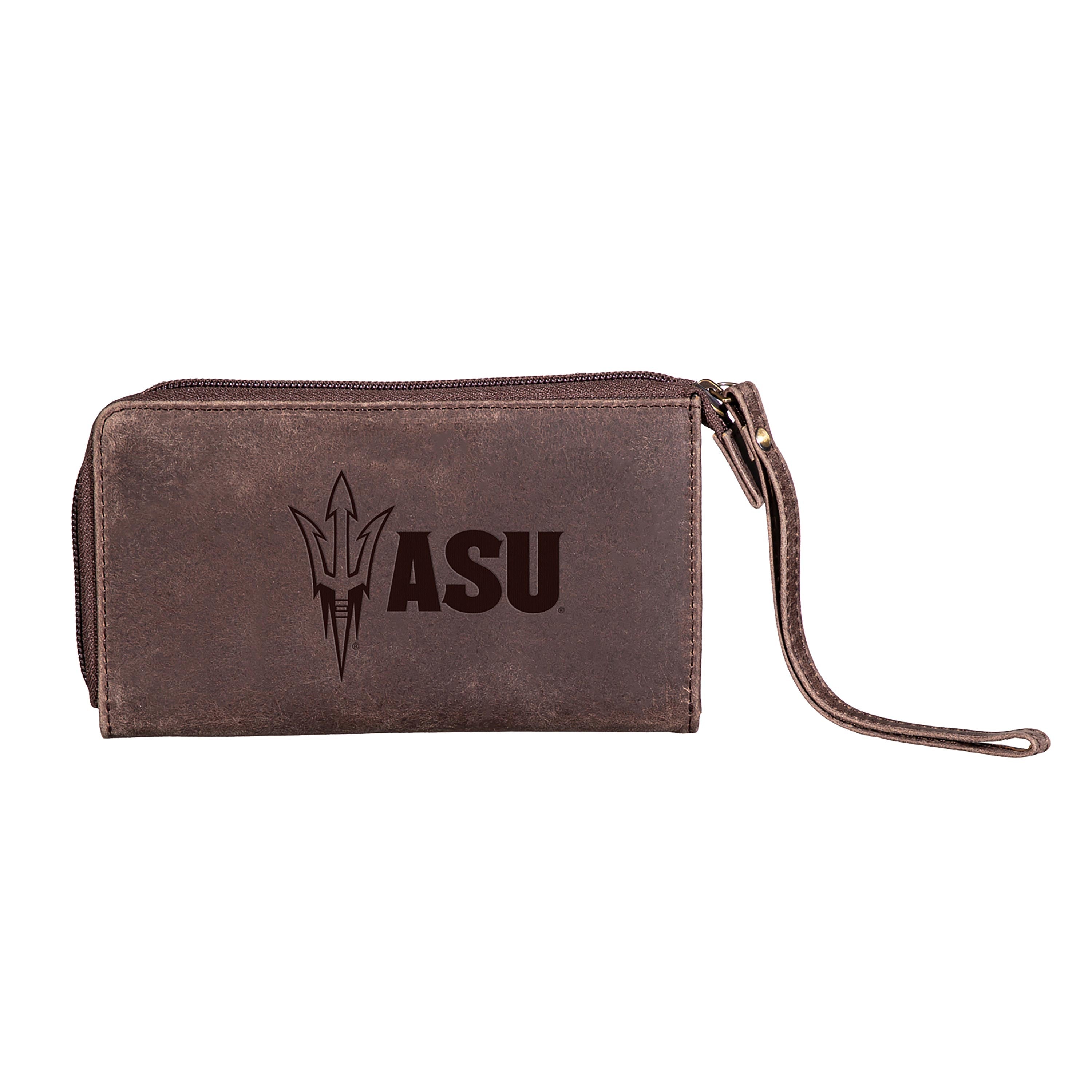 Wristlet Wallet, Brown, Arizona State University - Sports Collectibles, Sports Memorabilia, Sports Fan Shop, Sports Gifts