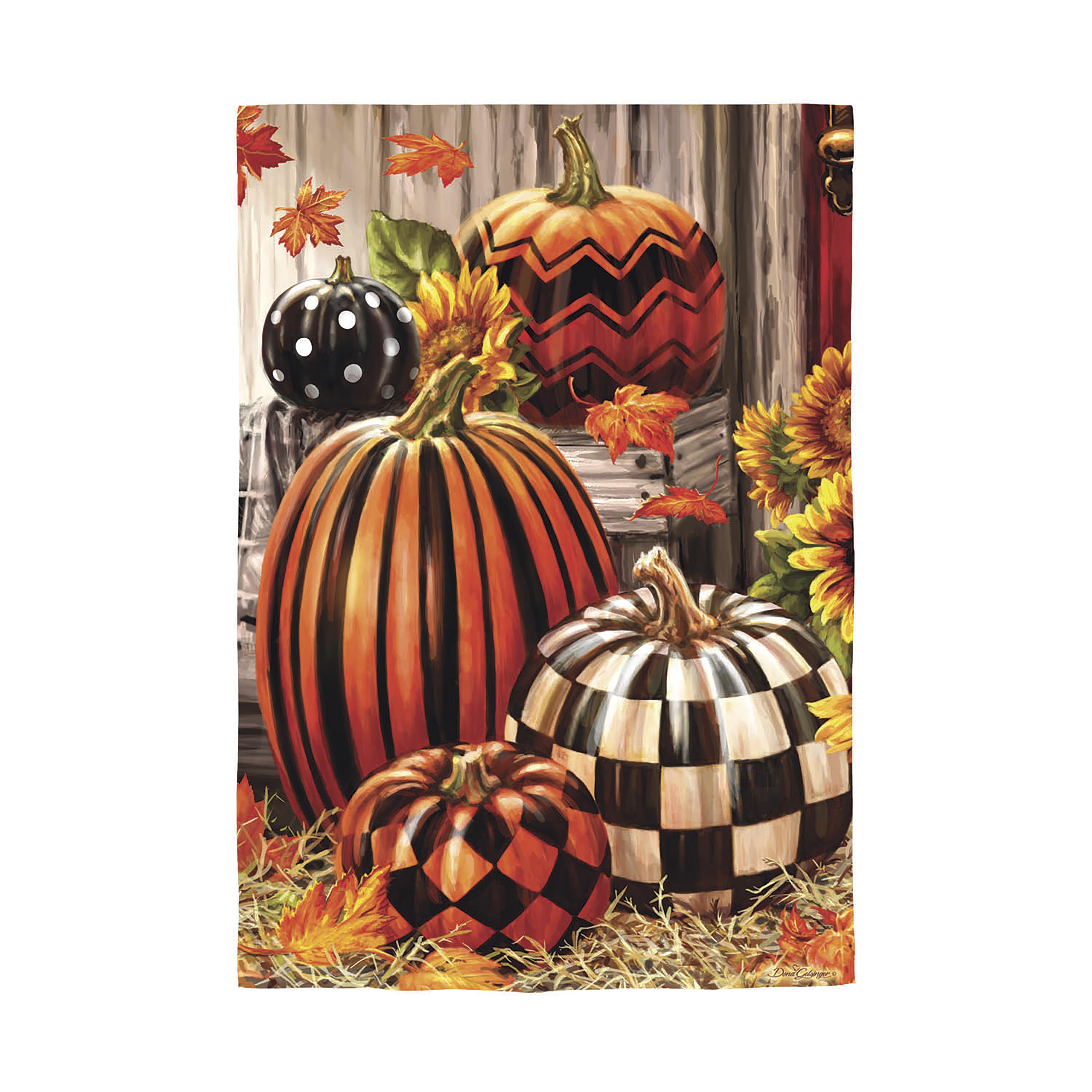 Fall Harvest Pumpkins Burlap Garden Flag - Sports Collectibles, Sports Memorabilia, Sports Fan Shop, Sports Gifts
