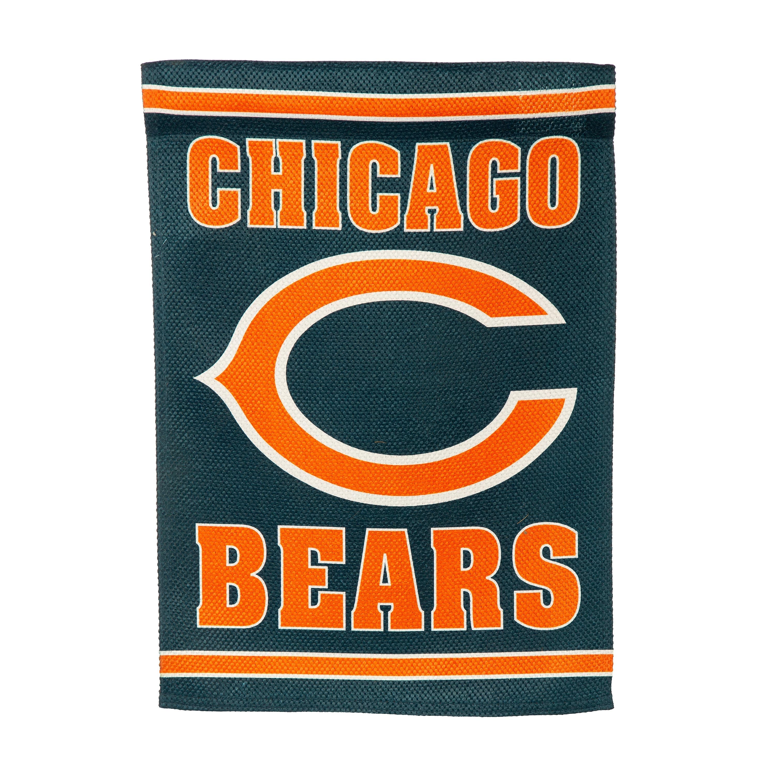 Embossed Suede Flag, GDN Size, Chicago Bears - Sports Gifts, Sports Memorabilia, Sports Collectibles, Fan Shop