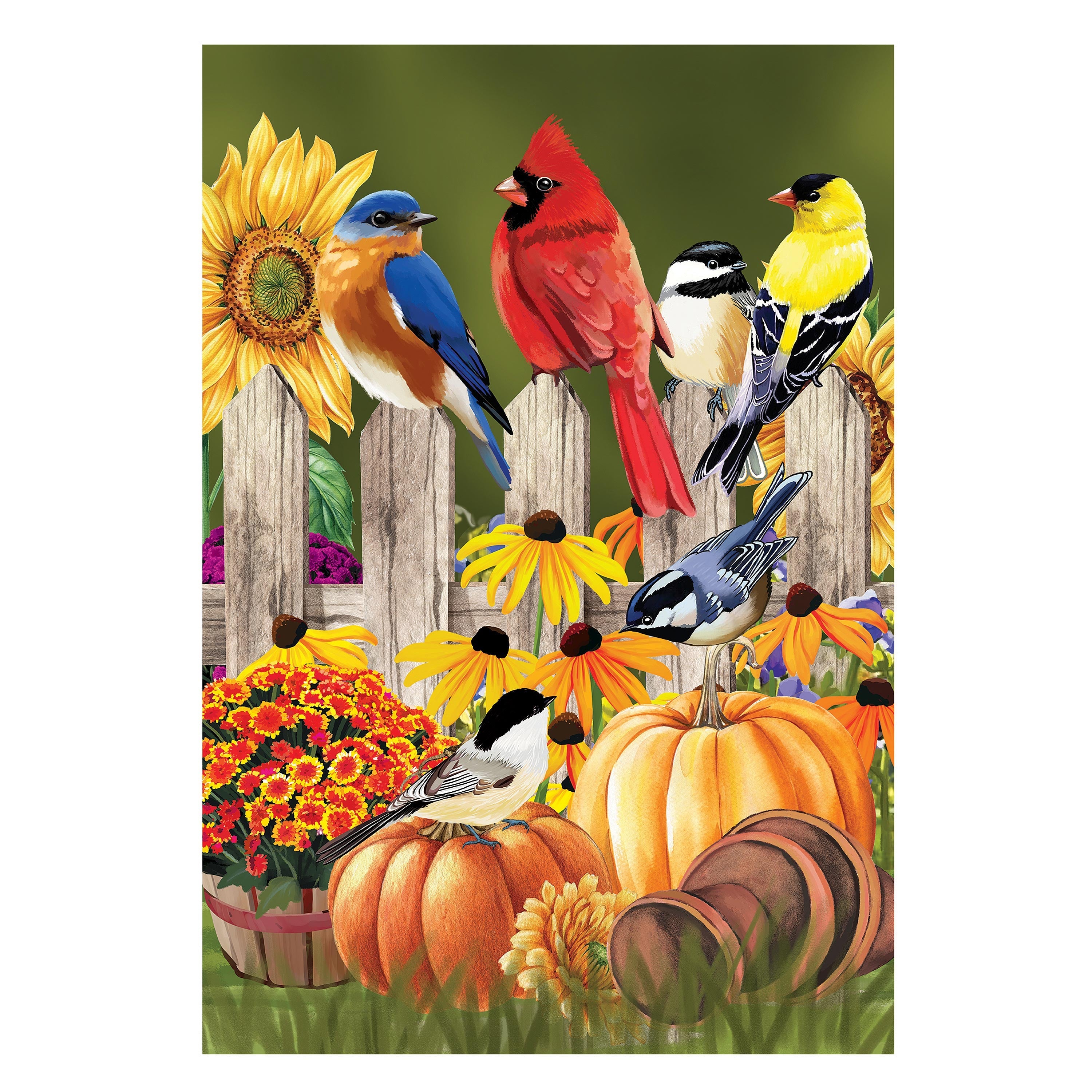 Flock Of Pumpkins Suede Garden Flag - Sports Collectibles, Sports Memorabilia, Sports Fan Shop, Sports Gifts