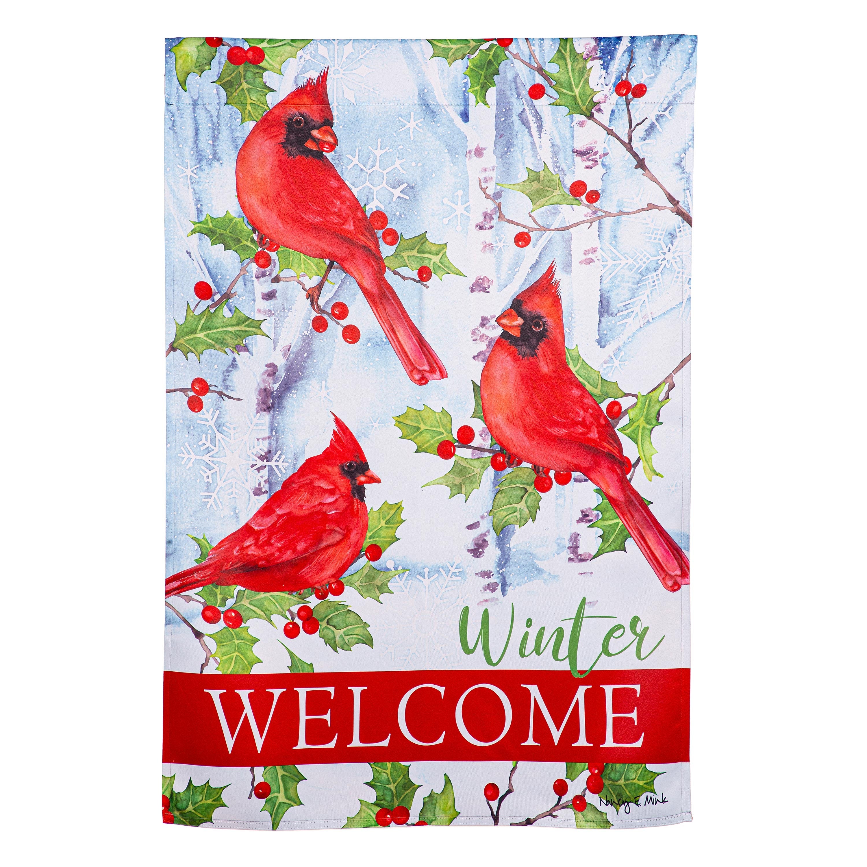 Winter Visit Suede House Flag - Sports Collectibles, Sports Memorabilia, Sports Fan Shop, Sports Gifts