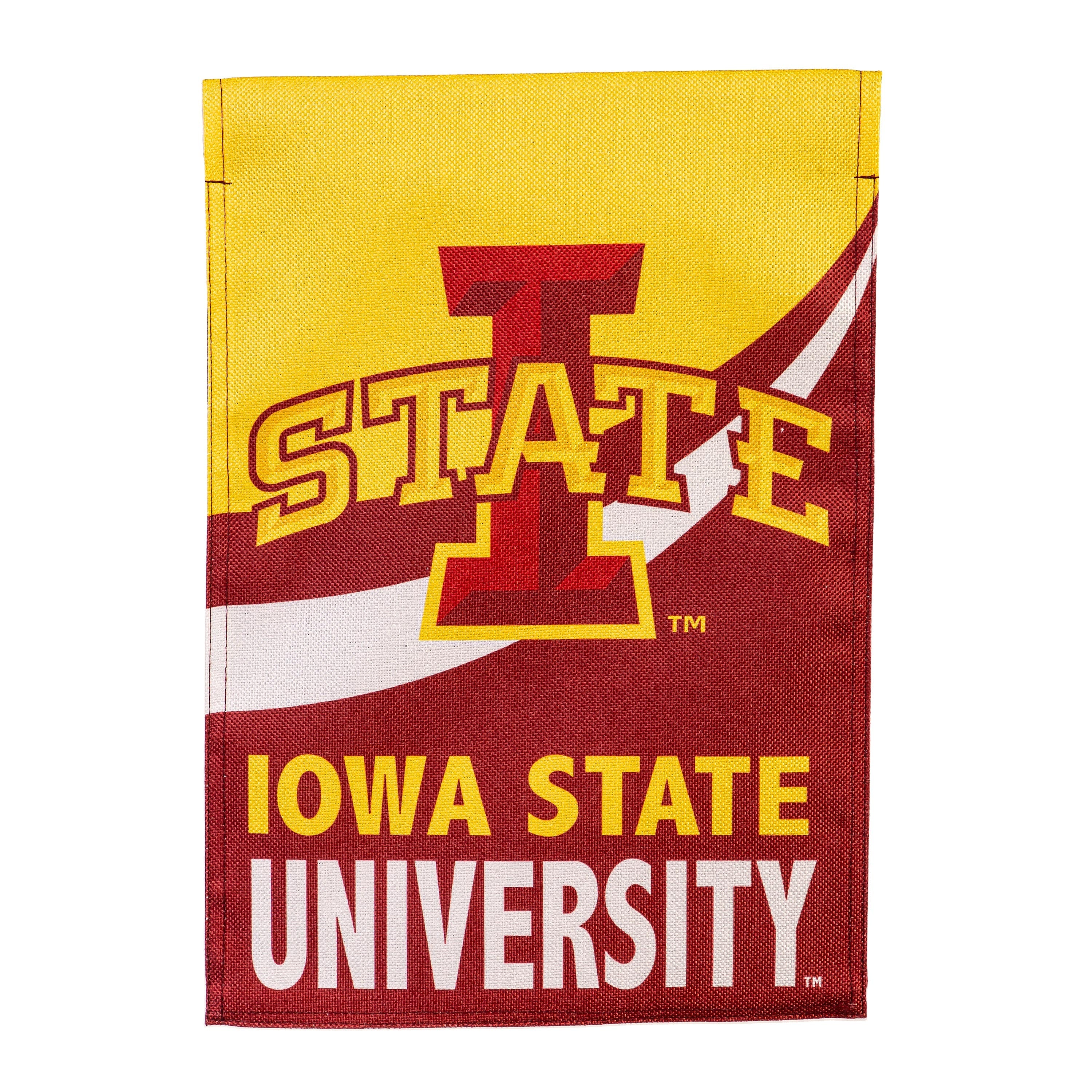 Iowa State University Burlap Flag GDN Size - Sports Collectibles, Sports Memorabilia, Sports Fan Shop, Sports Gifts