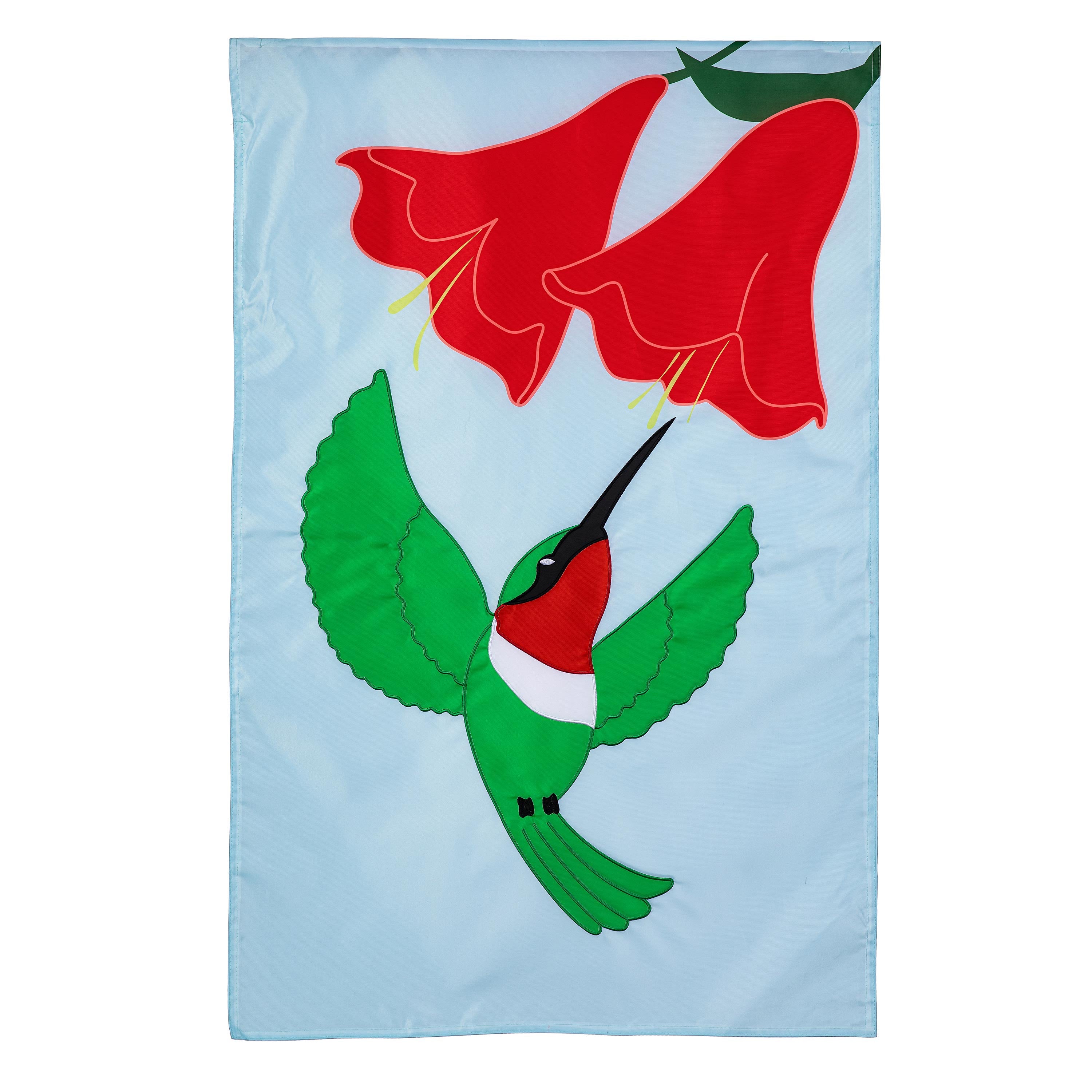 Humming Bird Basic Applique House Flag - Sports Collectibles, Sports Memorabilia, Sports Fan Shop, Sports Gifts