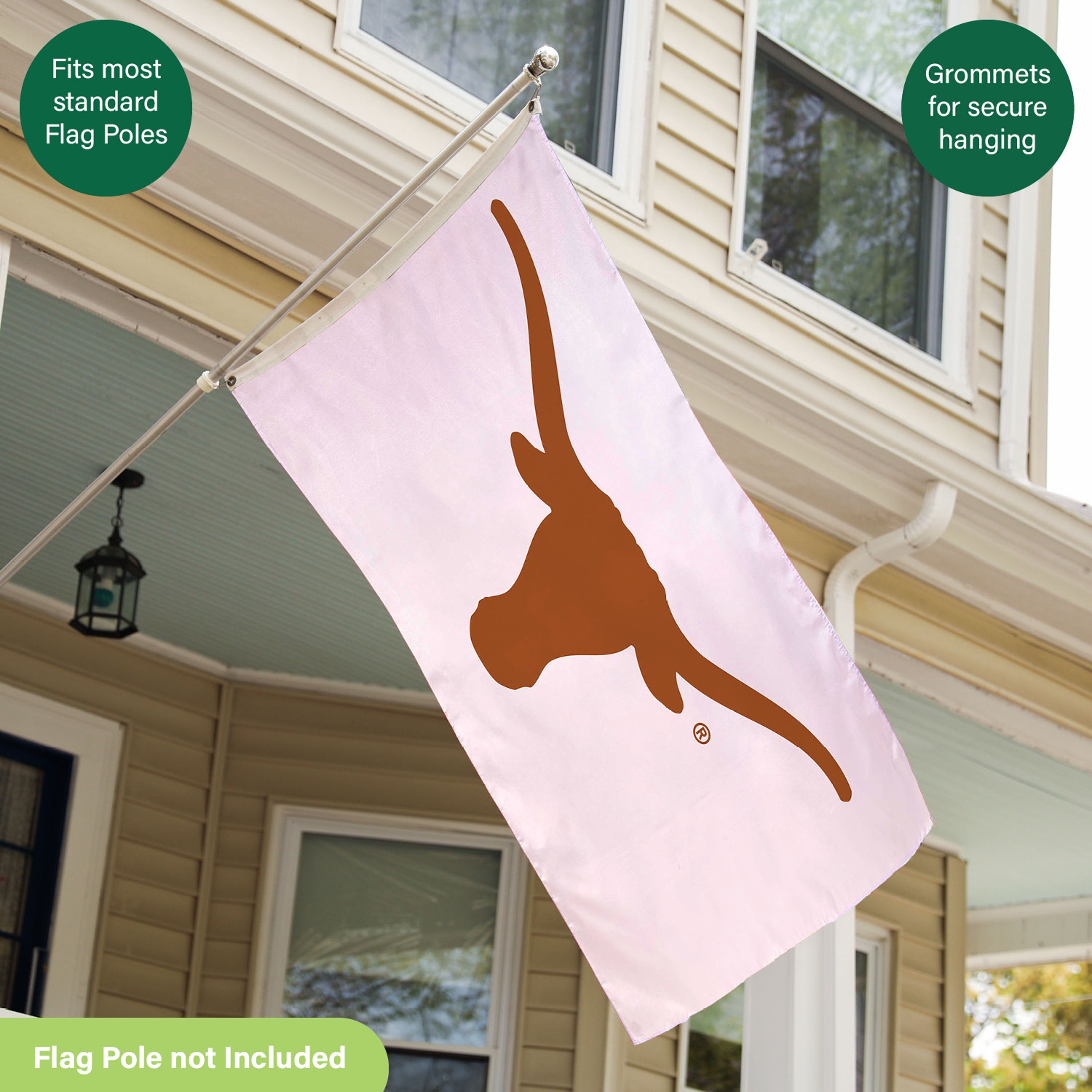 3'x5' Single Sided Flag w/ 2 Grommets, University of Texas - Sports Gifts, Sports Memorabilia, Sports Collectibles, Fan Shop