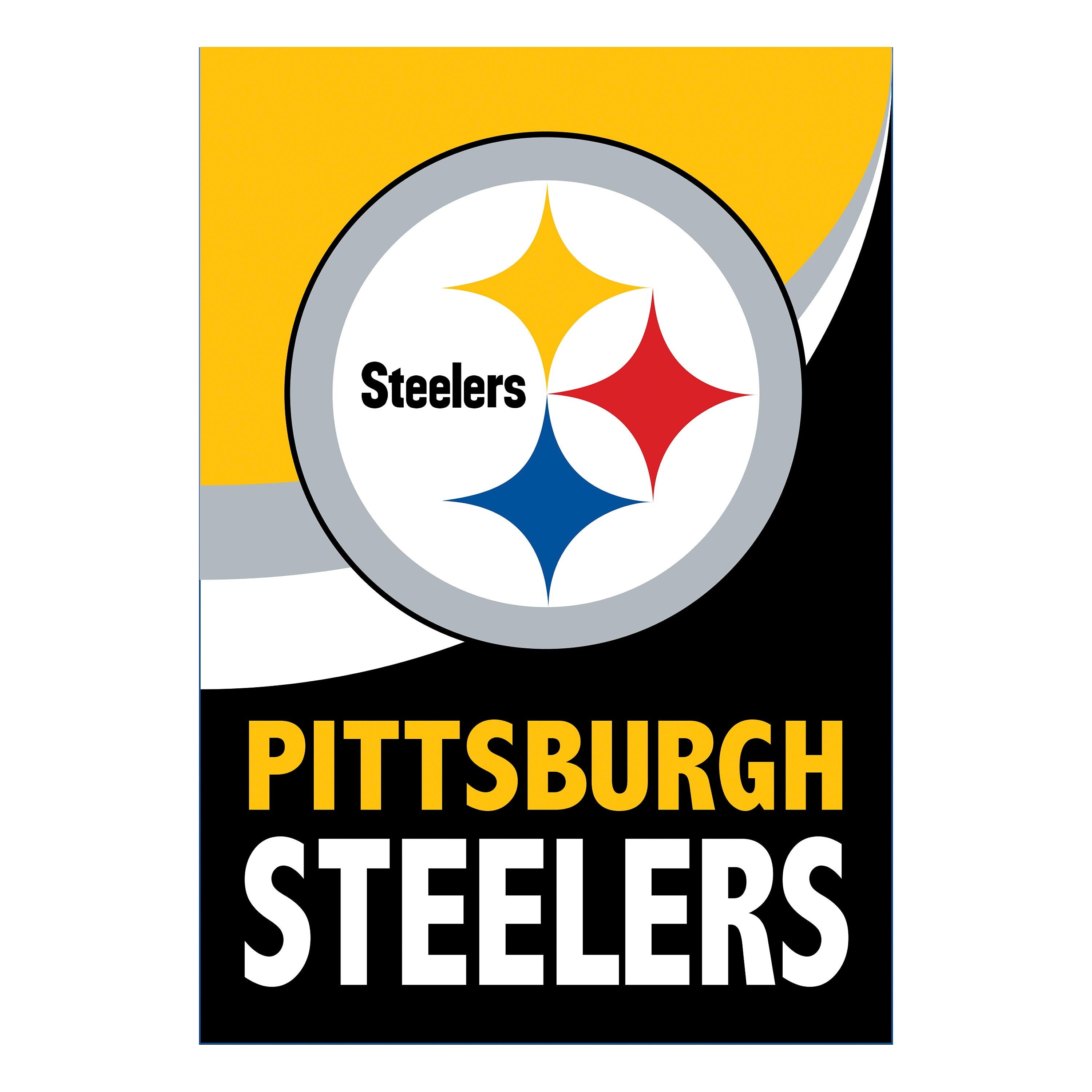 Pittsburgh Steelers Burlap Flag House Size - Sports Collectibles, Sports Memorabilia, Sports Fan Shop, Sports Gifts