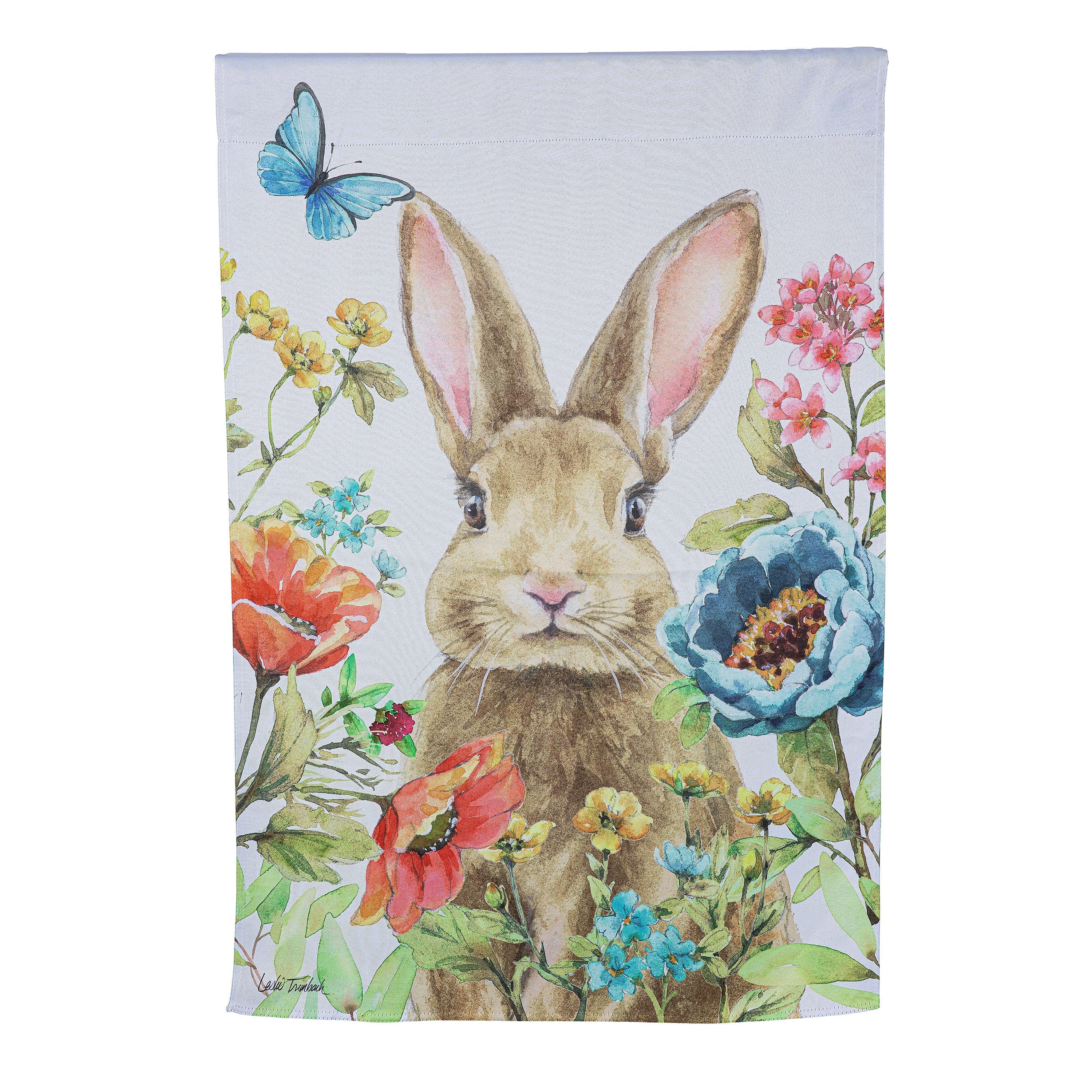 Garden Bunnies Suede House Flag - Sports Collectibles, Sports Memorabilia, Sports Fan Shop, Sports Gifts