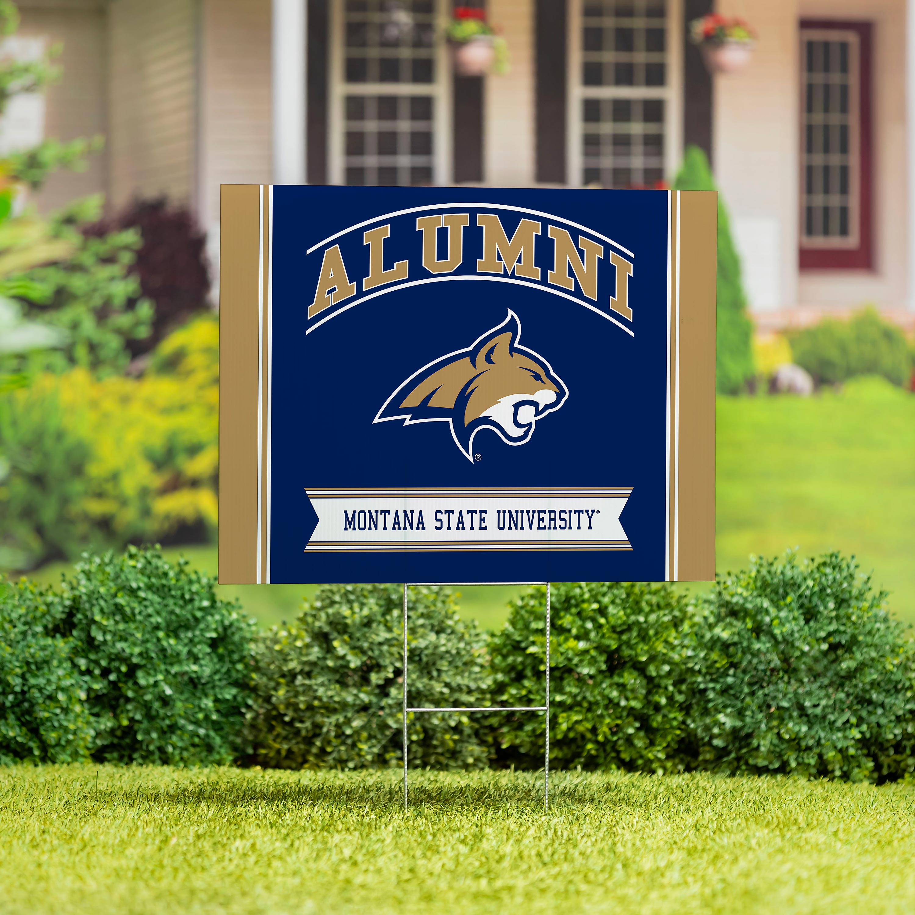 Montana State University Coroplast Yard Sign Alumni - Sports Collectibles, Sports Memorabilia, Sports Fan Shop, Sports Gifts