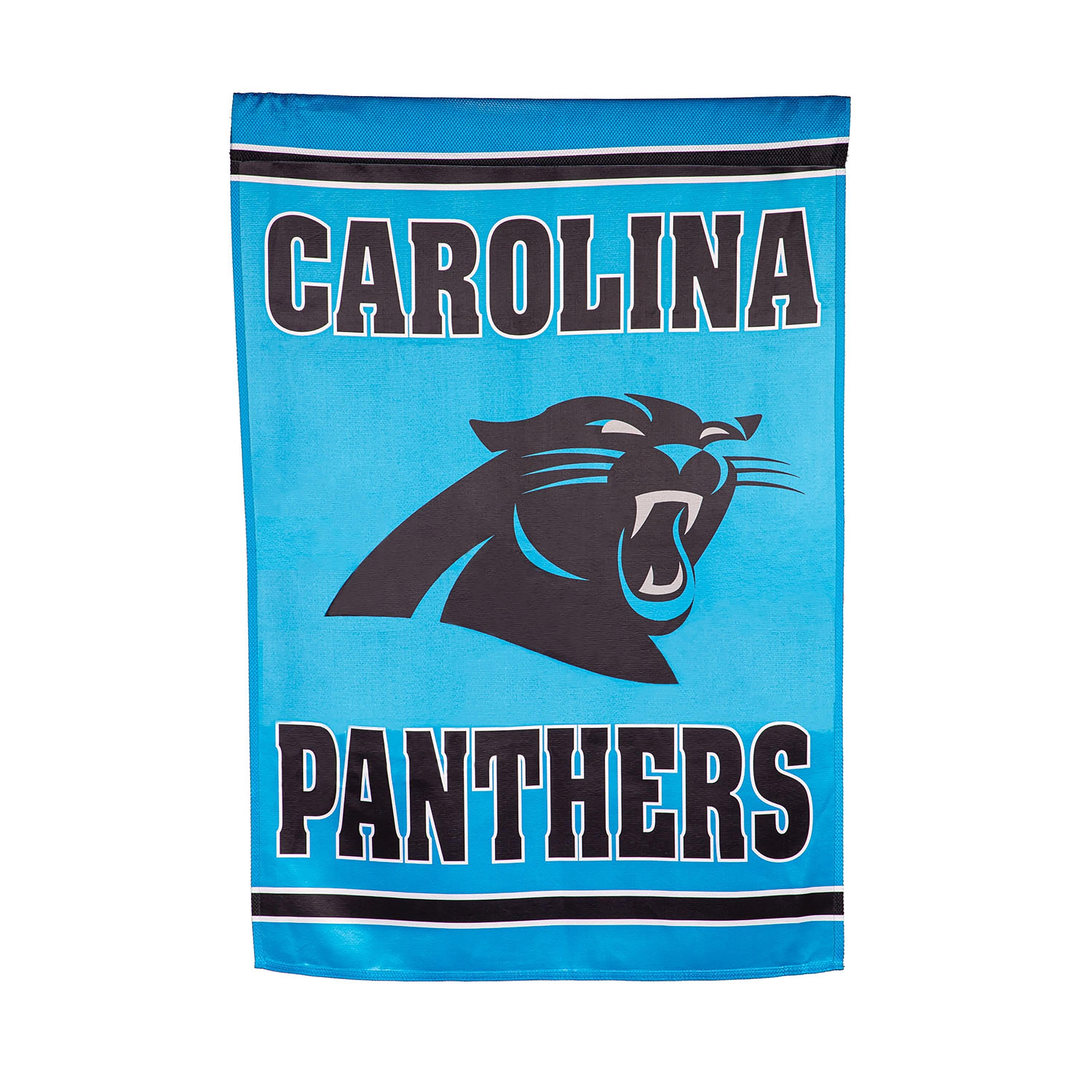 Embossed Suede Flag, House Size, Carolina Panthers - Sports Collectibles, Sports Memorabilia, Sports Fan Shop, Sports Gifts