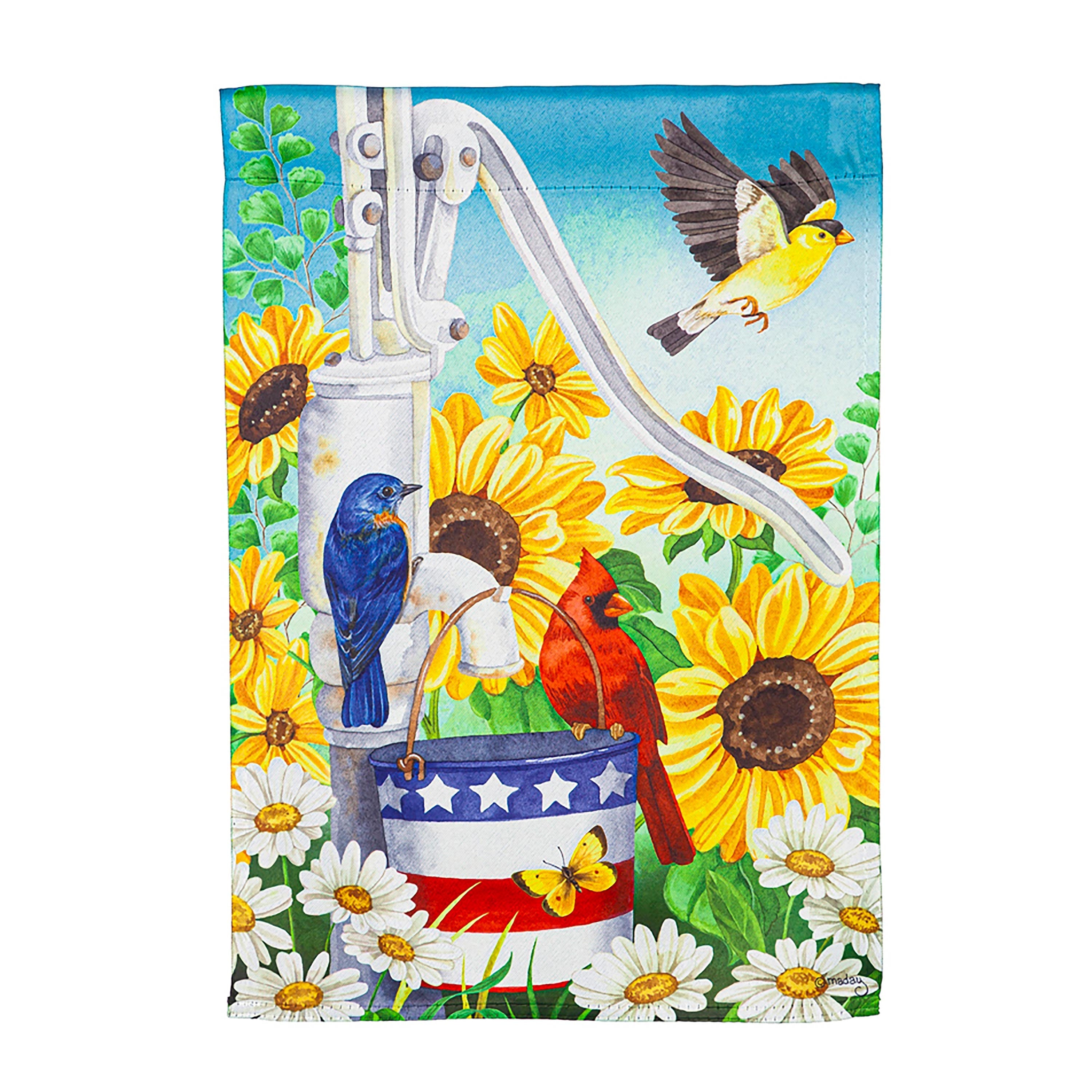 Patriotic Pump Garden Suede Flag - Sports Collectibles, Sports Memorabilia, Sports Fan Shop, Sports Gifts