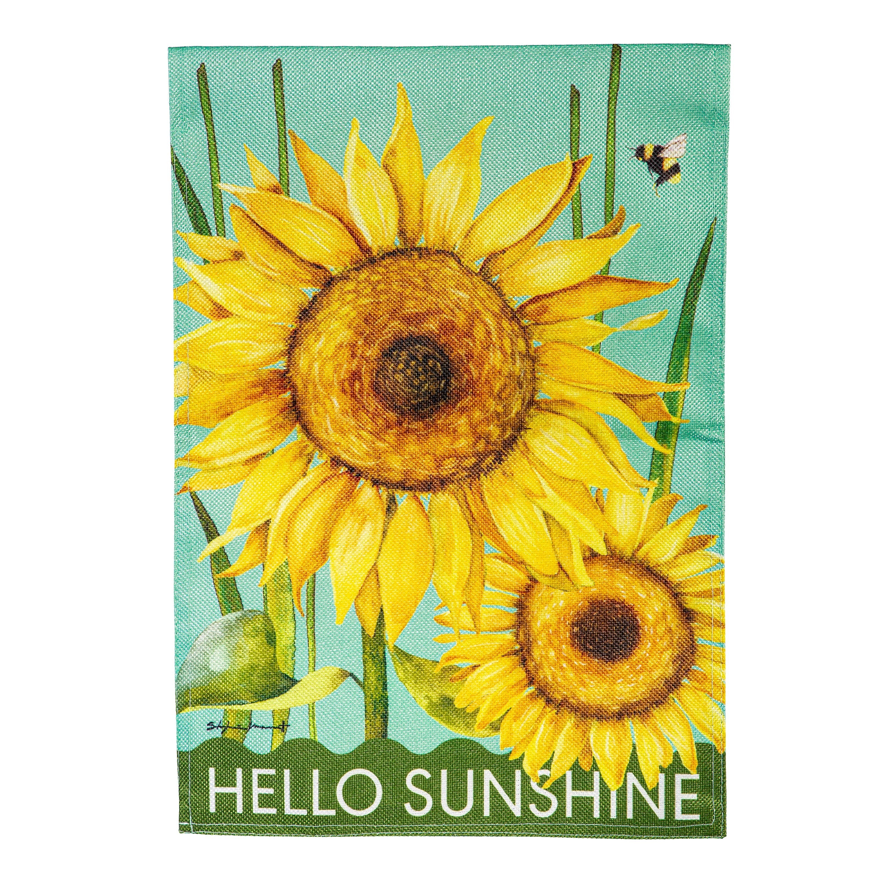 Hello Sunshine Burlap Garden Flag - Sports Collectibles, Sports Memorabilia, Sports Fan Shop, Sports Gifts