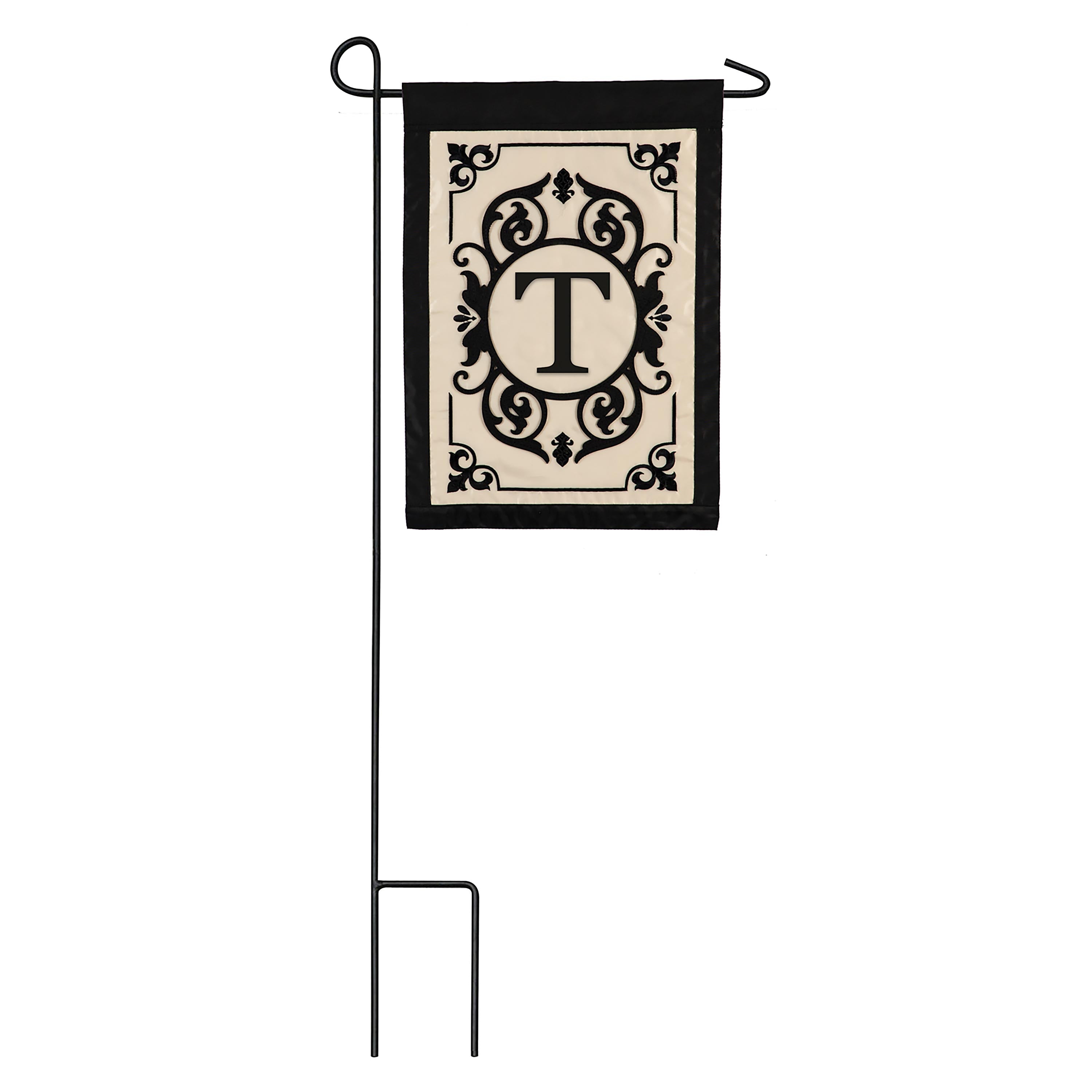 Cambridge Monogram Garden Applique Flag, Letter T - Sports Collectibles, Sports Memorabilia, Sports Fan Shop, Sports Gifts