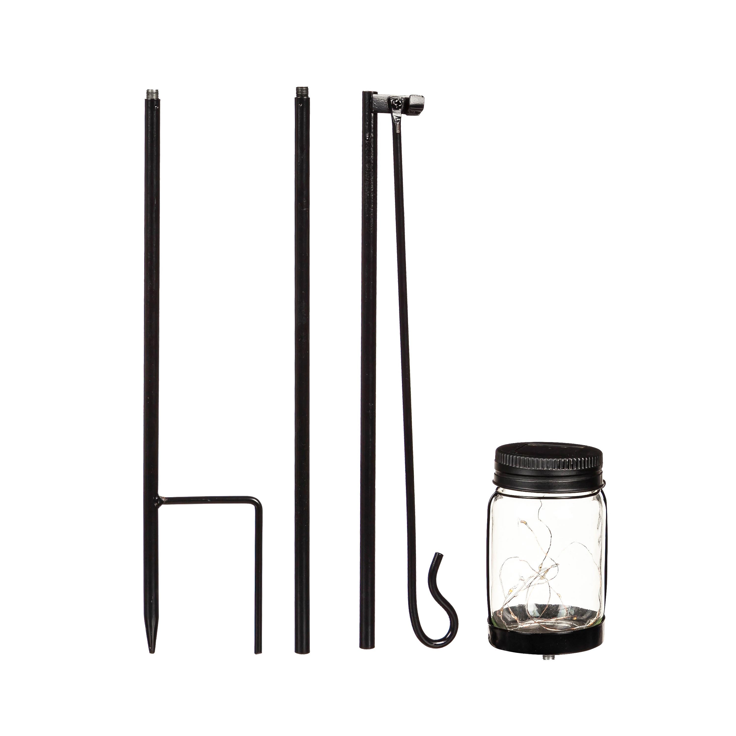 Mason Jar Solar Garden Flag Stand, KD - Sports Collectibles, Sports Memorabilia, Sports Fan Shop, Sports Gifts