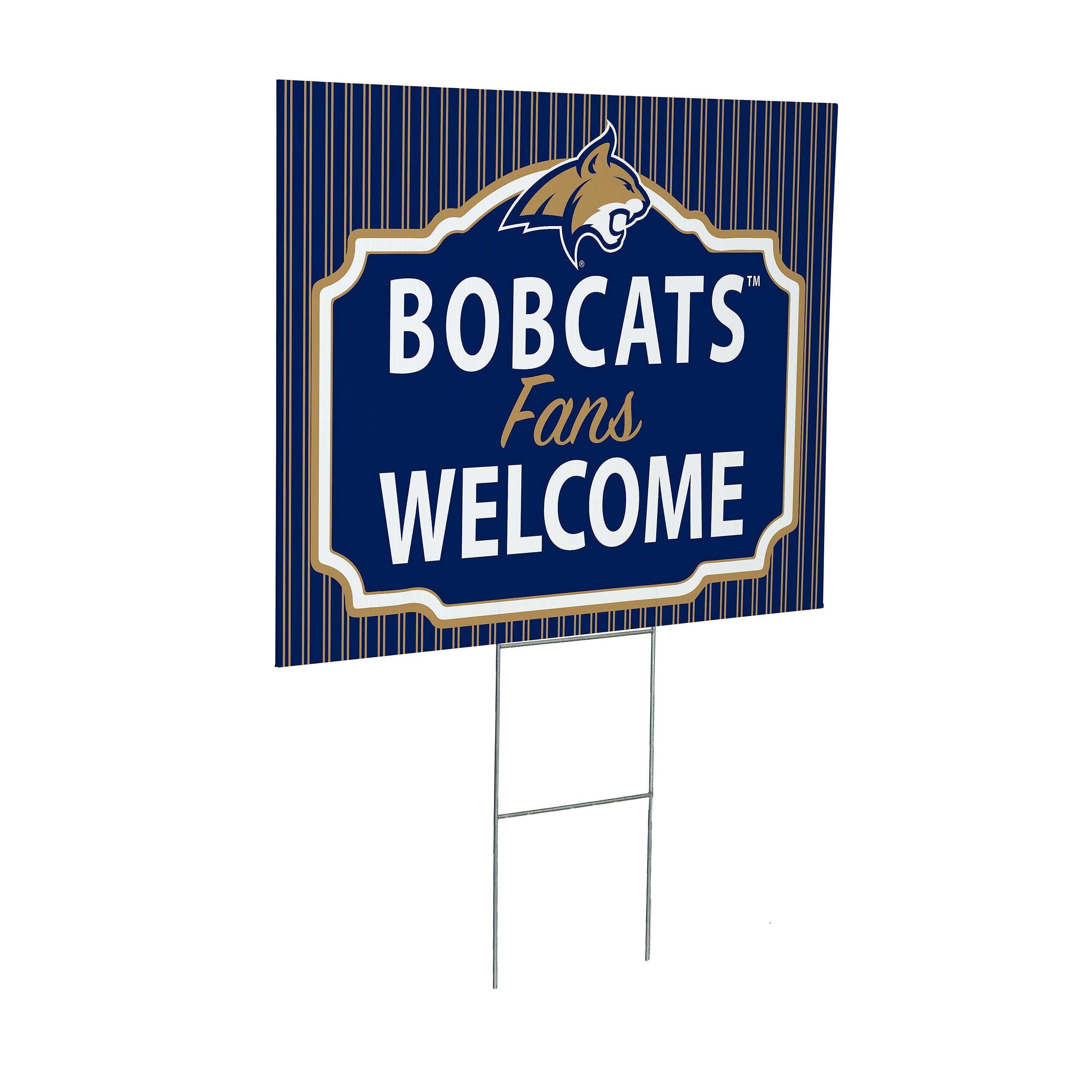 Montana State University Coroplast Yard Sign, "Fans Welcome" - Sports Collectibles, Sports Memorabilia, Sports Fan Shop, Sports Gifts